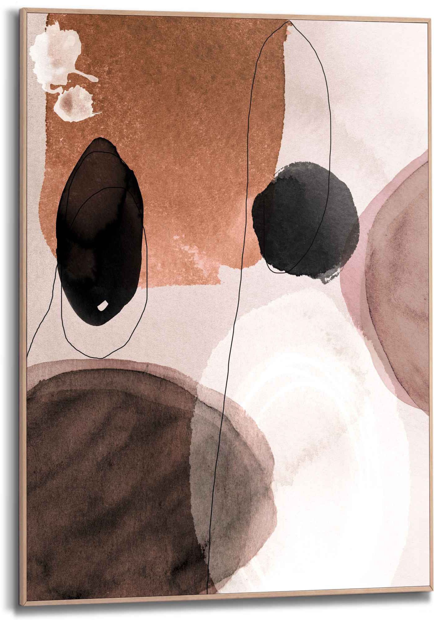 Reinders Bild "Gerahmtes Bild Abstrakte Formen Rond - Erdfarben - Flächen" günstig online kaufen
