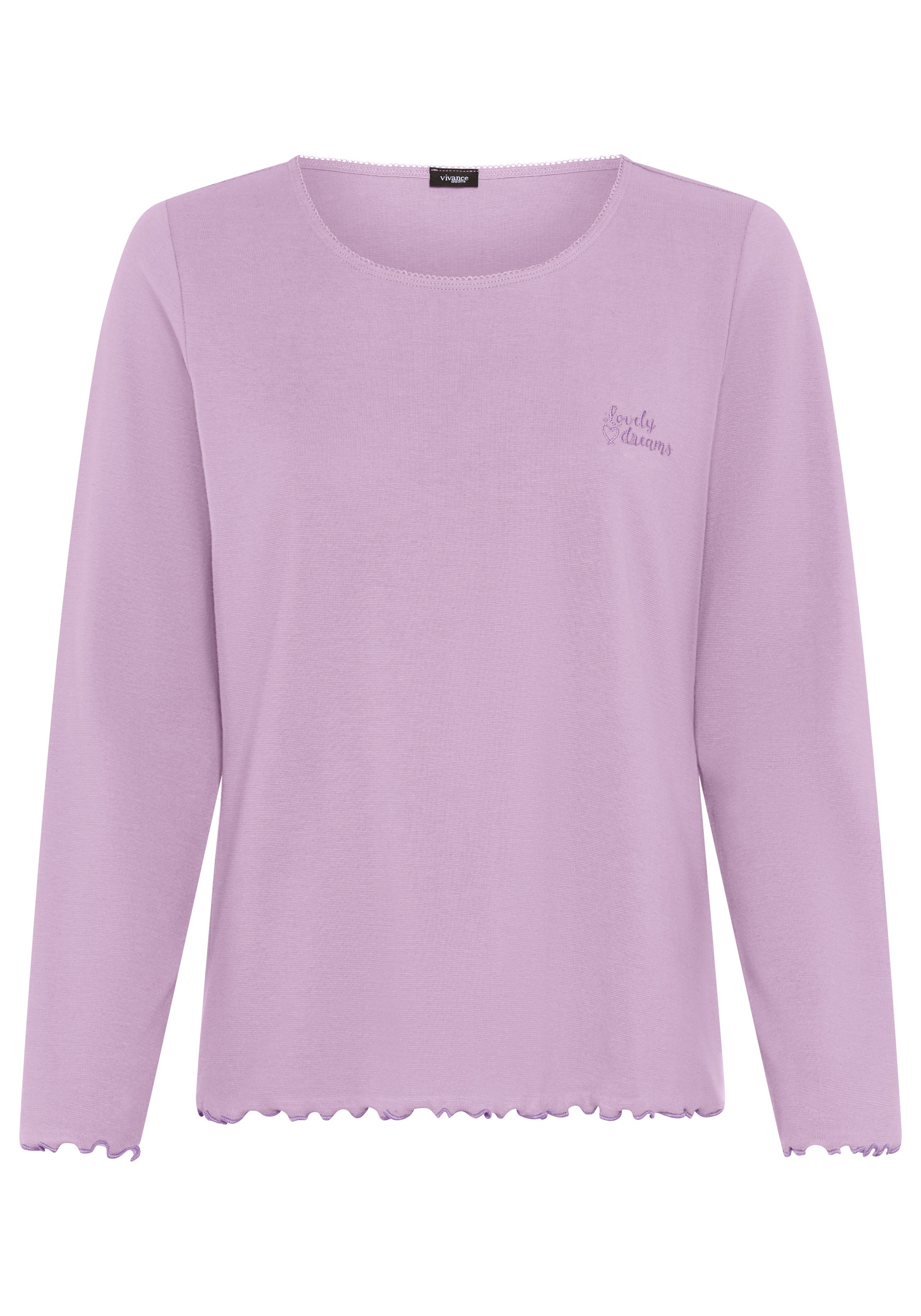 Vivance Dreams Pyjamaoberteil 1-teilig, 1 mit Babylock-Kanten günstig online kaufen