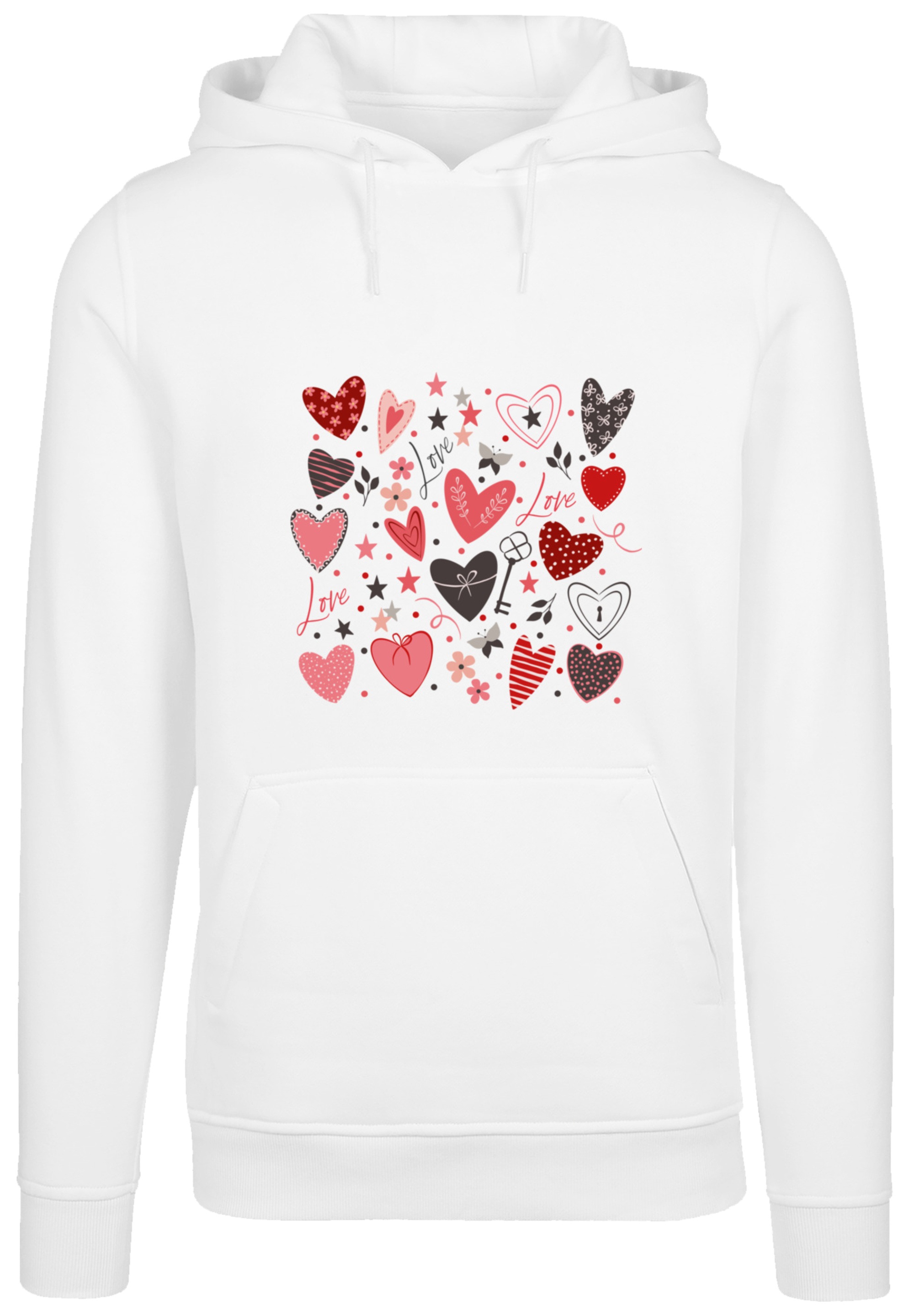 F4NT4STIC Kapuzenpullover »Cute Herzen Variety Valentinstag«, Premium Qualität