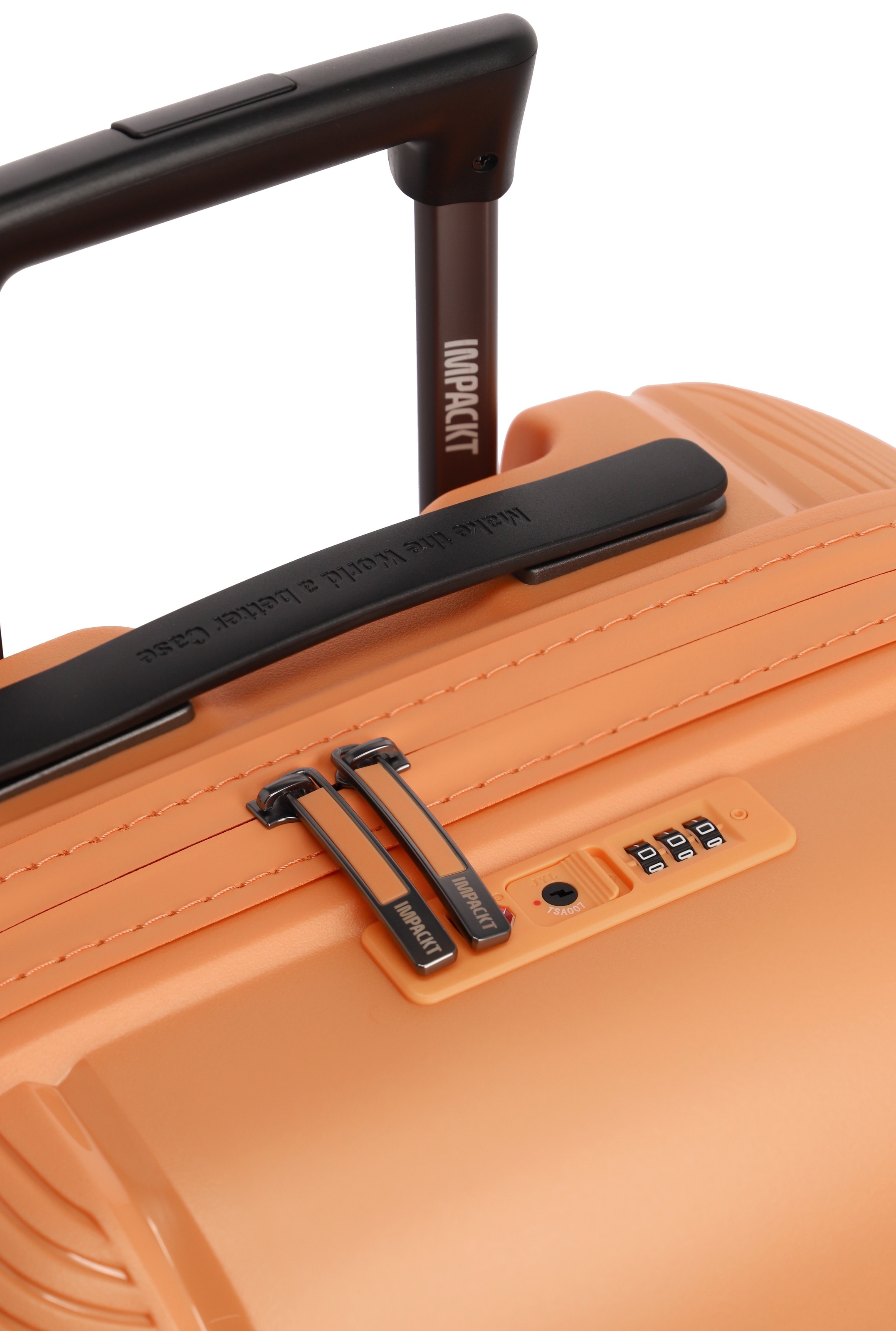 IMPACKT Hartschalen-Trolley »IP1, verschiedene Größen und Farben«, 4 Rollen, Hartschalen-Koffer vegan Koffer Reisegepäck USB-Port TSA Zahlenschloss