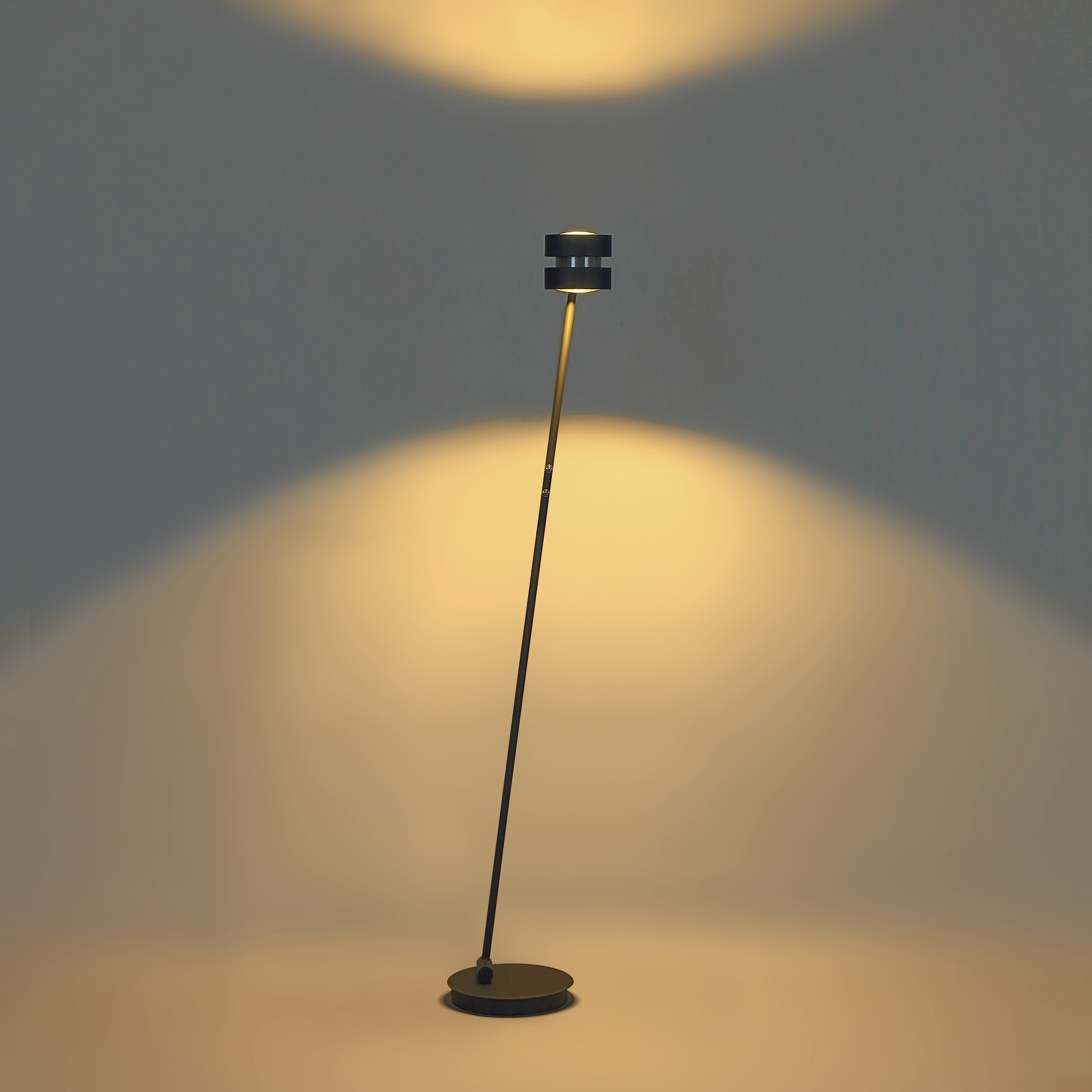 lumiCouture LED Stehlampe »Glow Sphere« LED-Modul 1 Stk. Warmweiß Ø26 cm x 146 cm, 1200 lm, 2700K, Up Downlight, Aluminium/Glas, schwarz