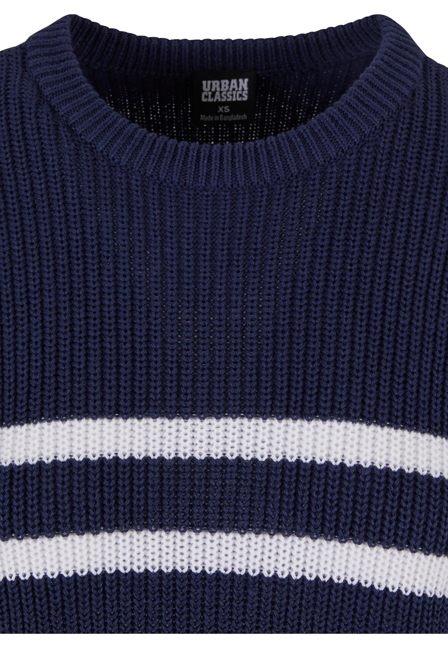 URBAN CLASSICS Rundhalspullover »Urban Classics Damen Ladies Rib Striped Sweater«, (1 tlg.)