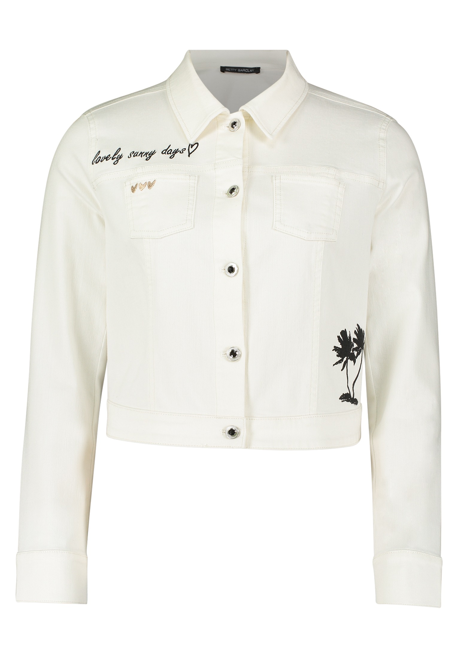 Betty Barclay Jackenblazer "Betty Barclay Damen Jeansjacke langarm", Sticke günstig online kaufen
