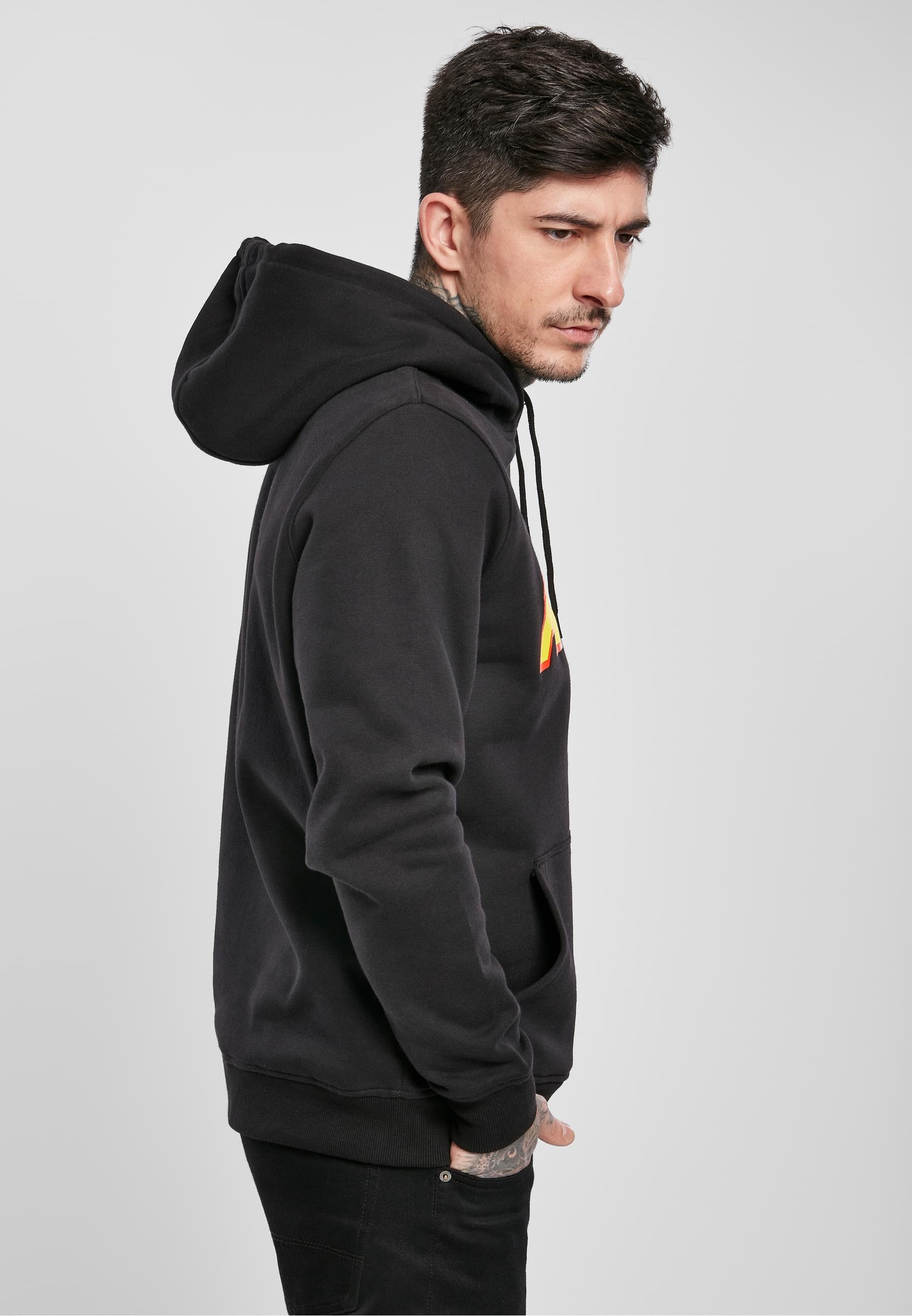 MisterTee Sweatshirt »MisterTee Herren Fuck Off Flames Hoody«, (1 tlg.)