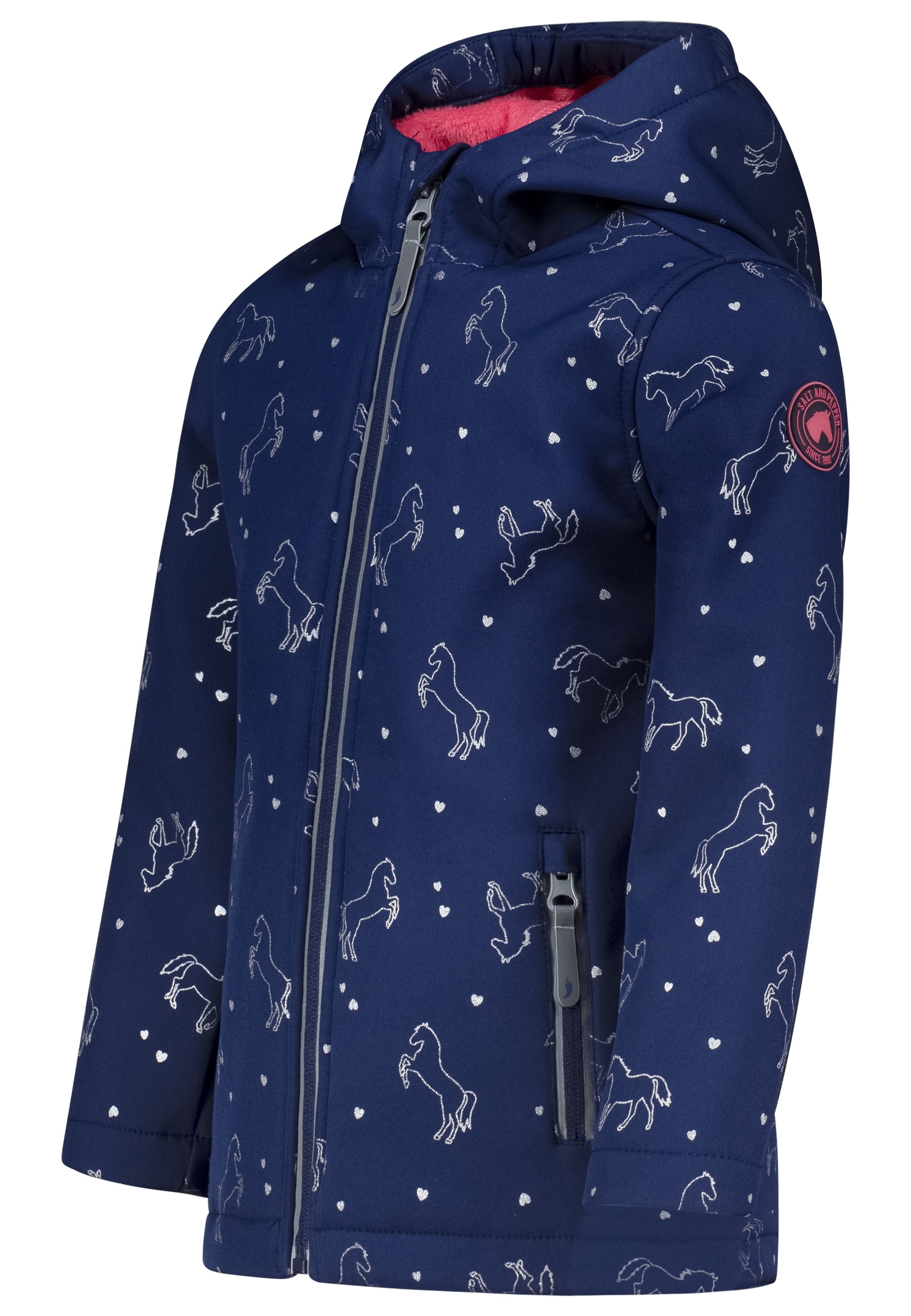 SALT AND PEPPER Softshelljacke »AOP Horses«, mit reflektierenden Details