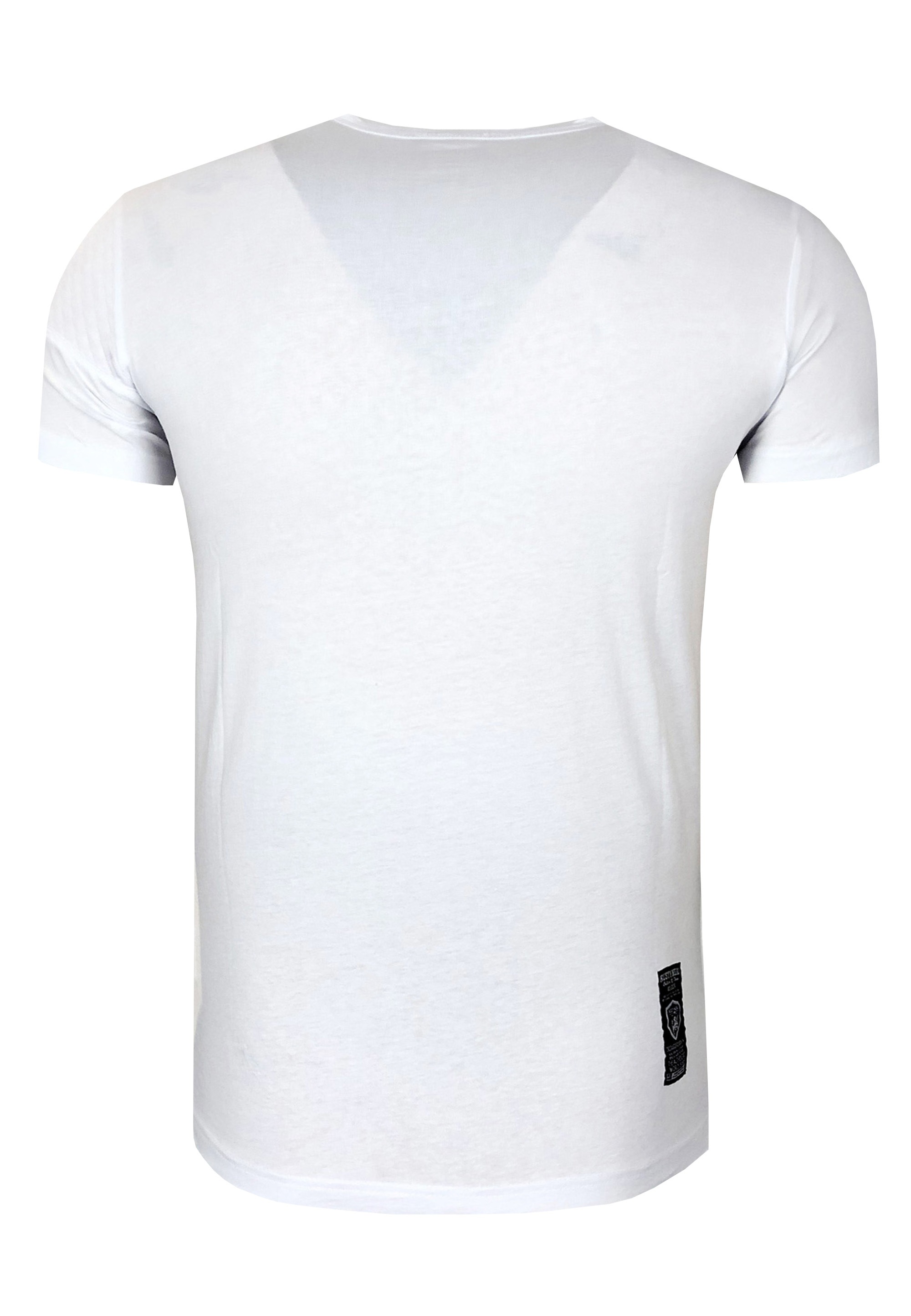 Rusty Neal T-Shirt, mit schicker Knopfleiste