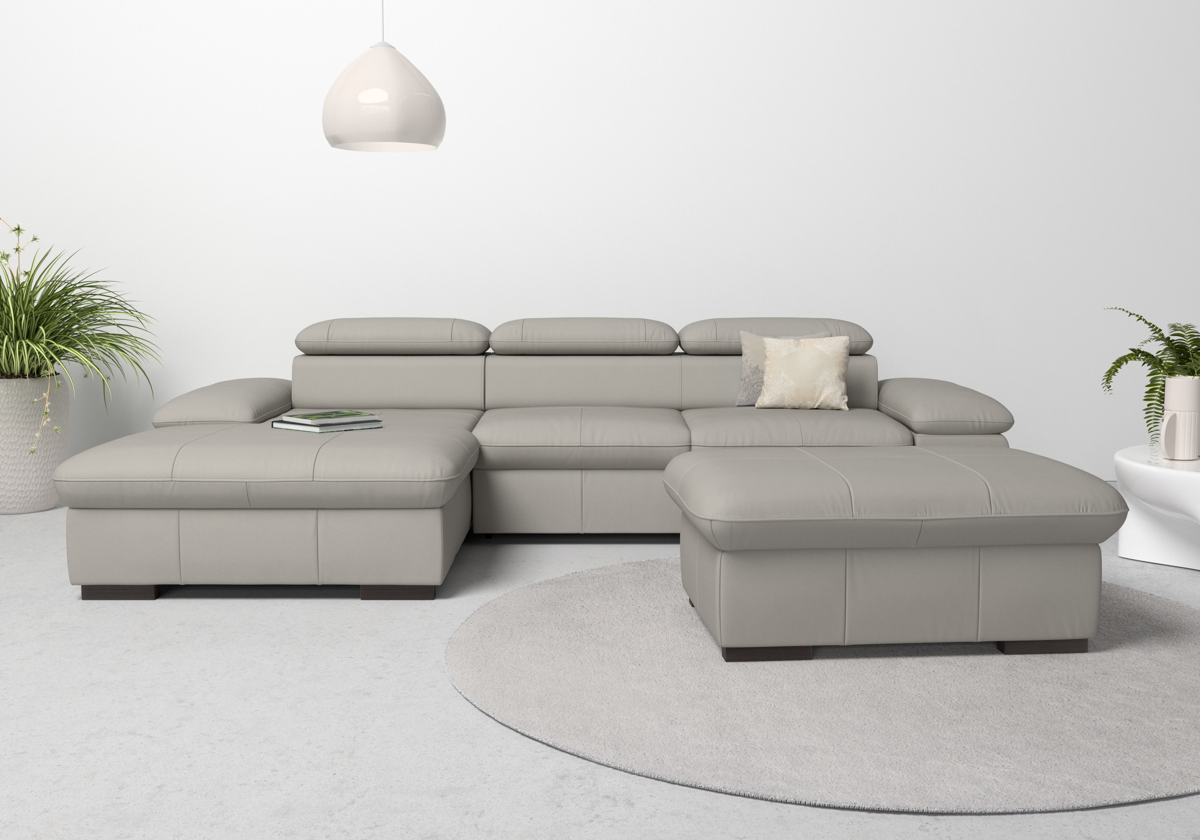 Home affaire Ecksofa »Alberto L-Form«, mit Kopfteilverstellung, wahlweise mit Bettfunktion
