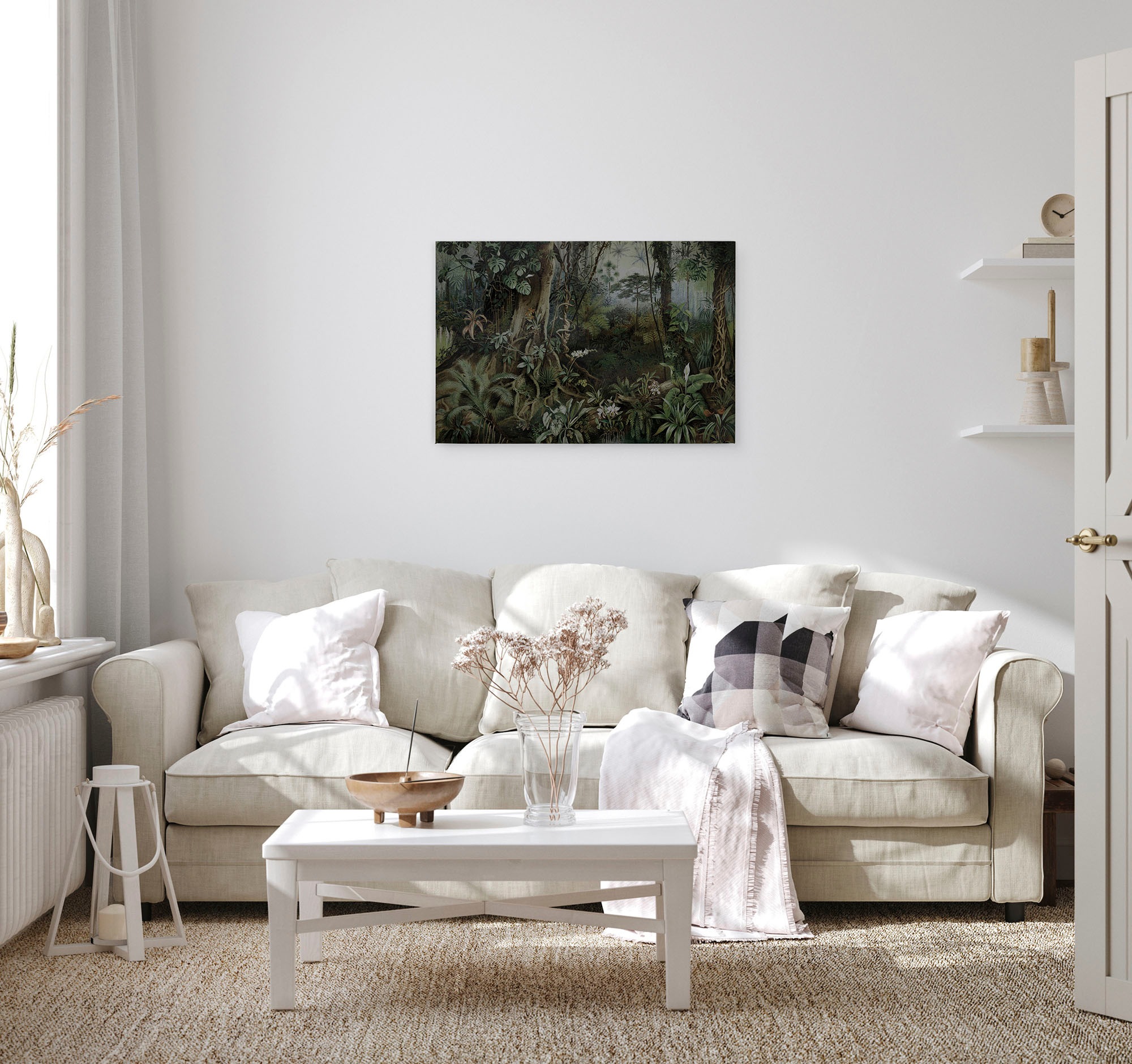 A.S. Création Leinwandbild »jungle«, Kunst-Gemälde-Kinder, (1 St.), Keilrahmen Bild Dschungel Wald Leinwand-Bild Wohnzimmer modern Kinder