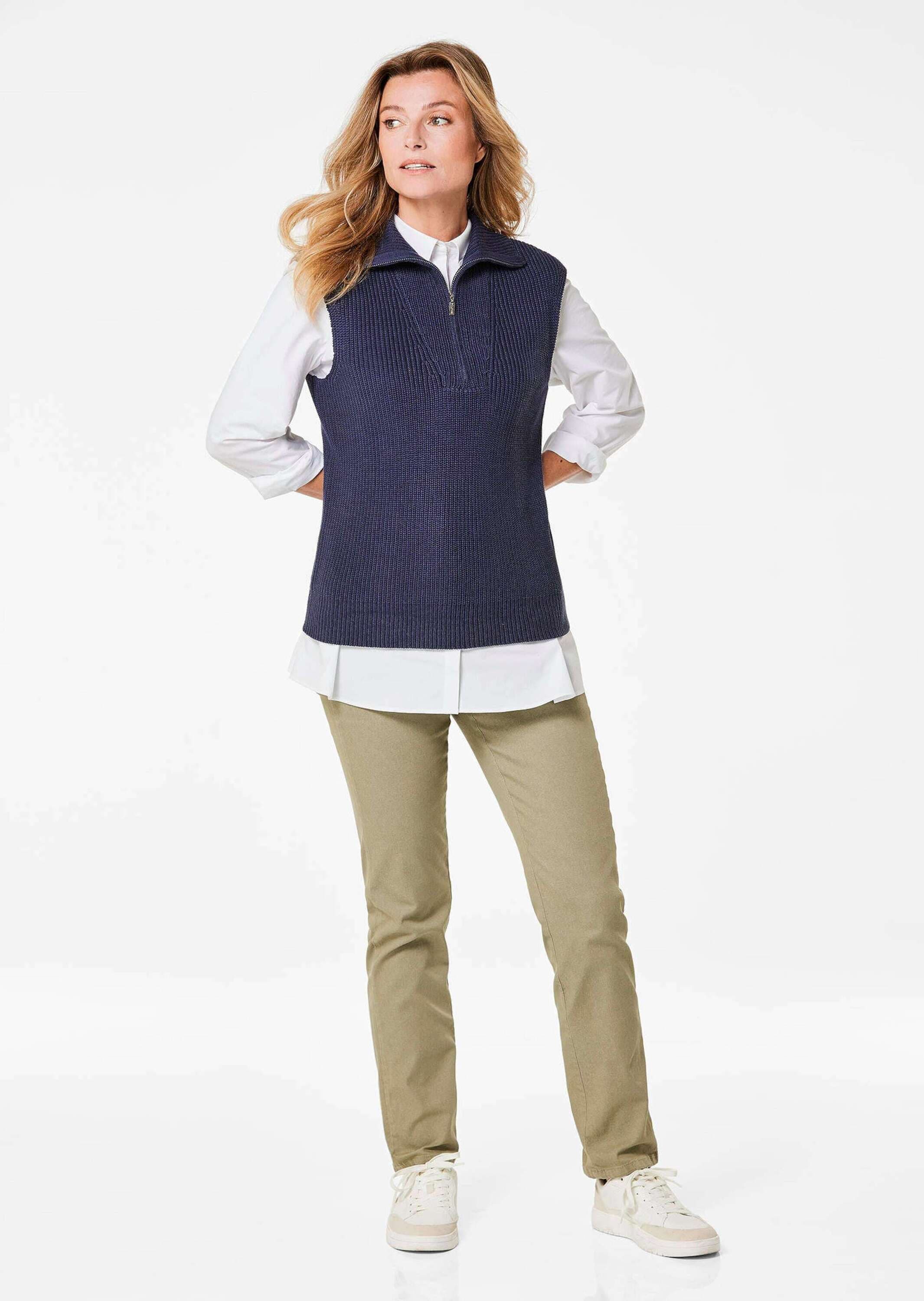 GOLDNER Pullunder »Modischer Pullunder mit Troyerkragen«