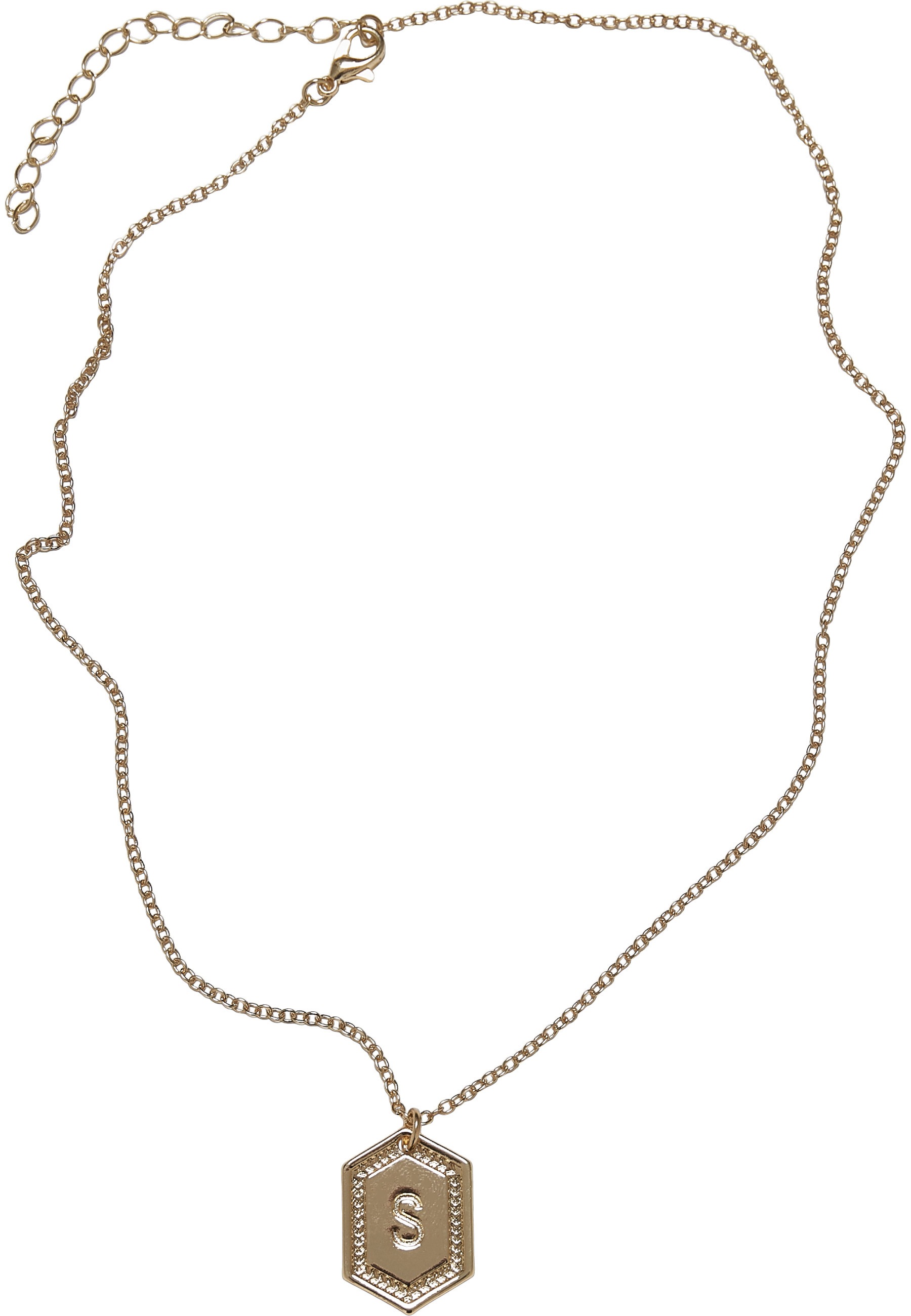 URBAN CLASSICS Edelstahlkette »Urban Classics Unisex Letter Basic Necklace«