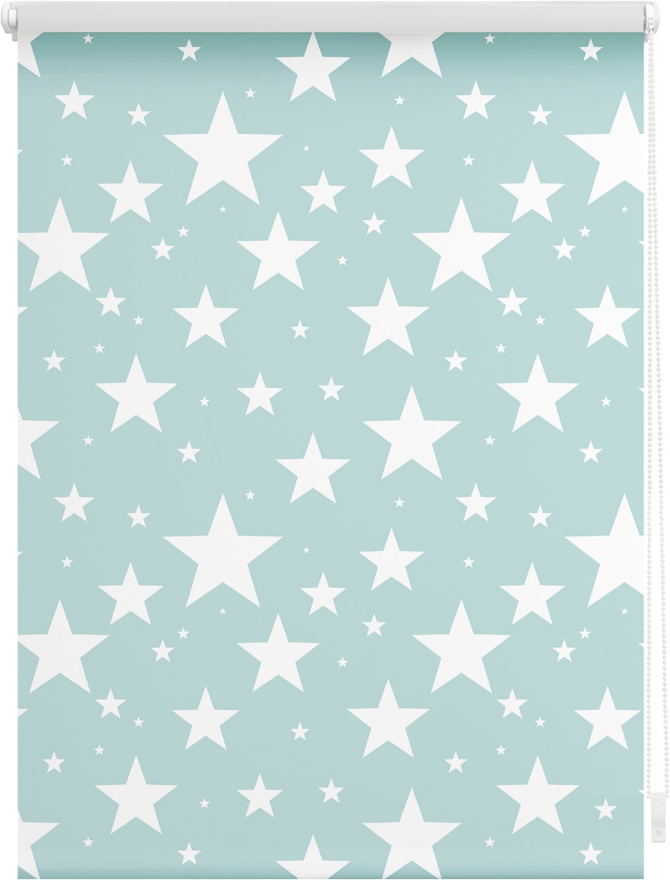 LICHTBLICK ORIGINAL Seitenzugrollo »Klemmfix Motiv Sterne«, Lichtschutz, ohne Bohren, freihängend, bedruckt
