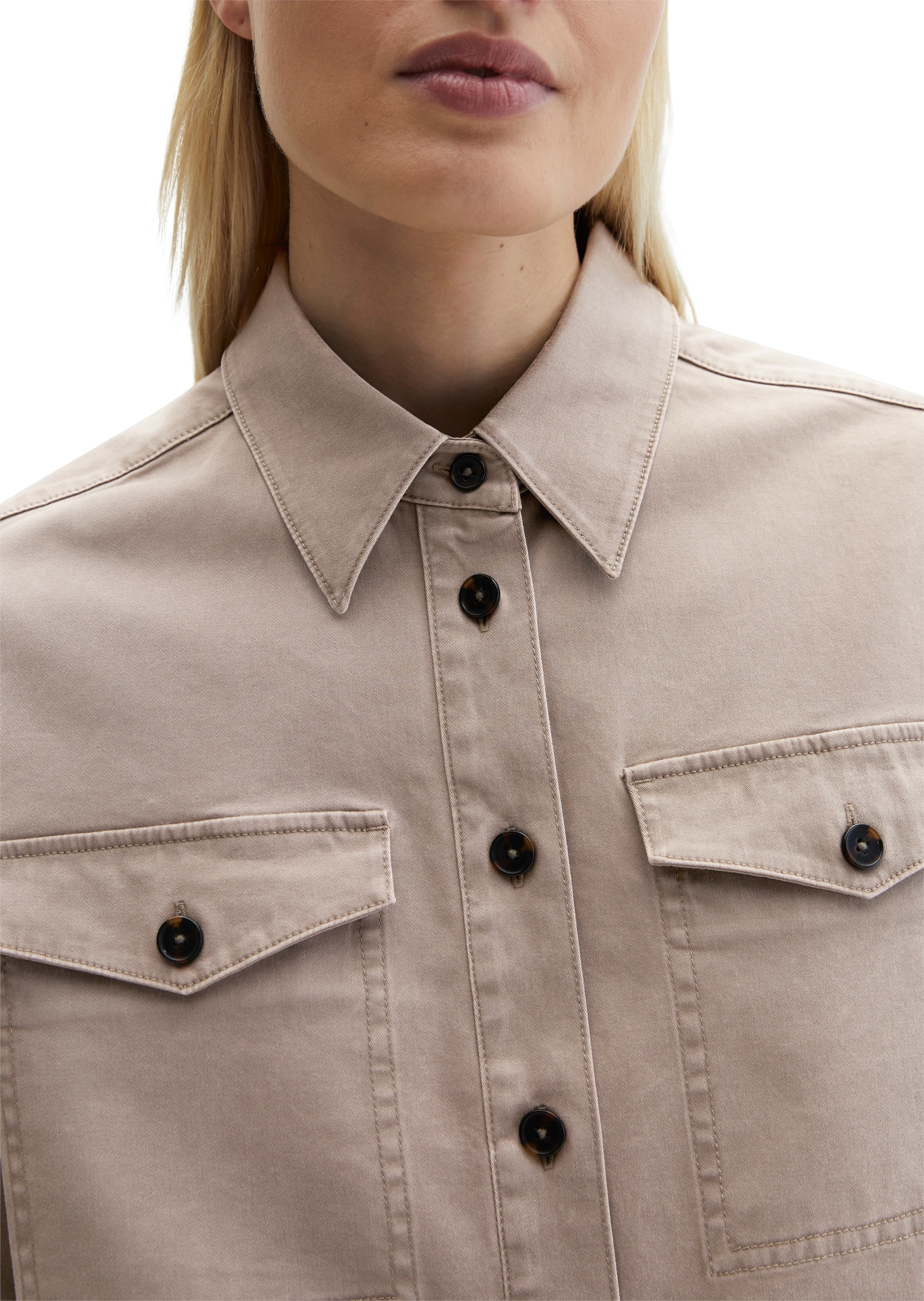 Marc O'Polo Kurzjacke »aus Brushed Cotton Twill« ohne Kapuze