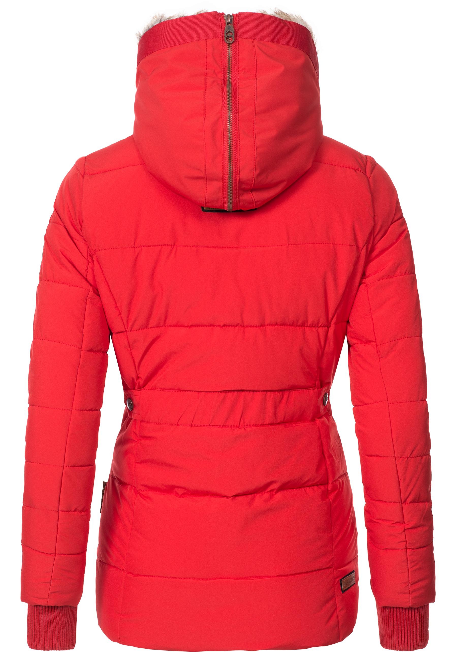 Thumbnail - Marikoo Winterjacke "Nekoo" mit Kapuze stylische Damen Steppjacke mit großer Kapuze