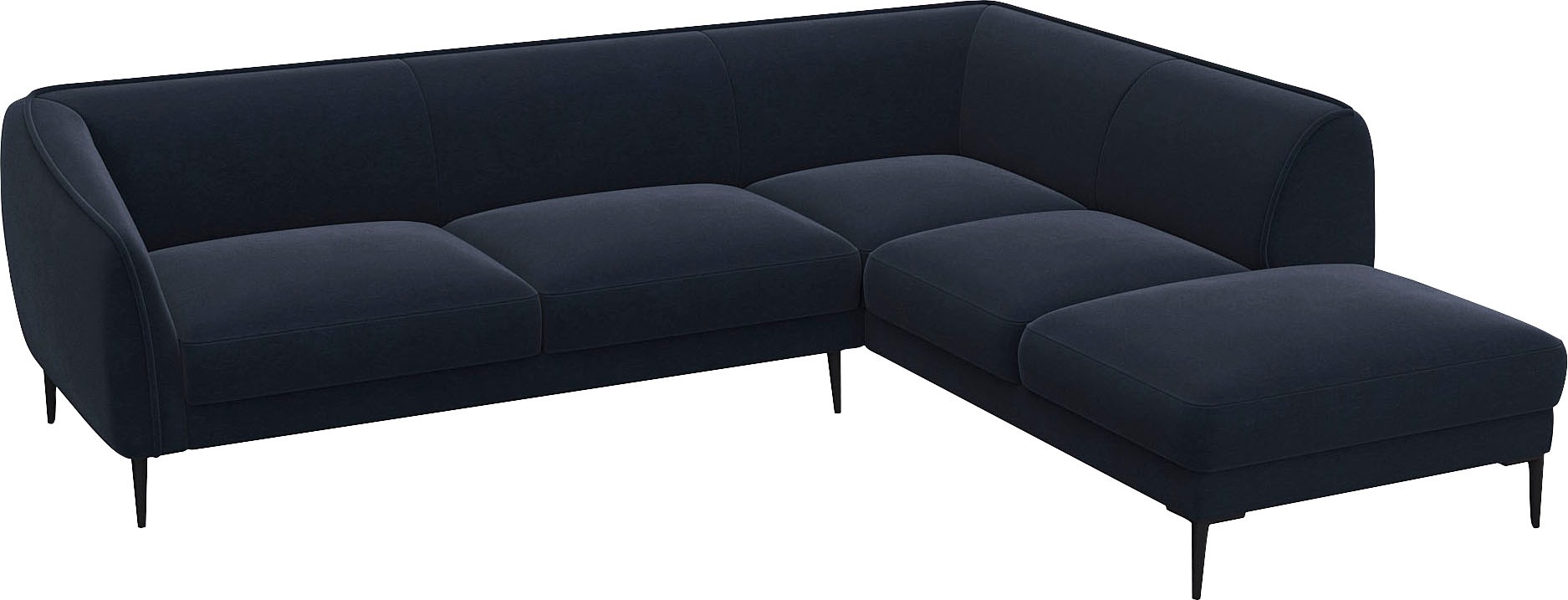 FLEXLUX Ecksofa »Belle Designsofa, L-Form, B/T 268/209 cm«, Skandinavisches Design, In hochwertiger Verarbeitung