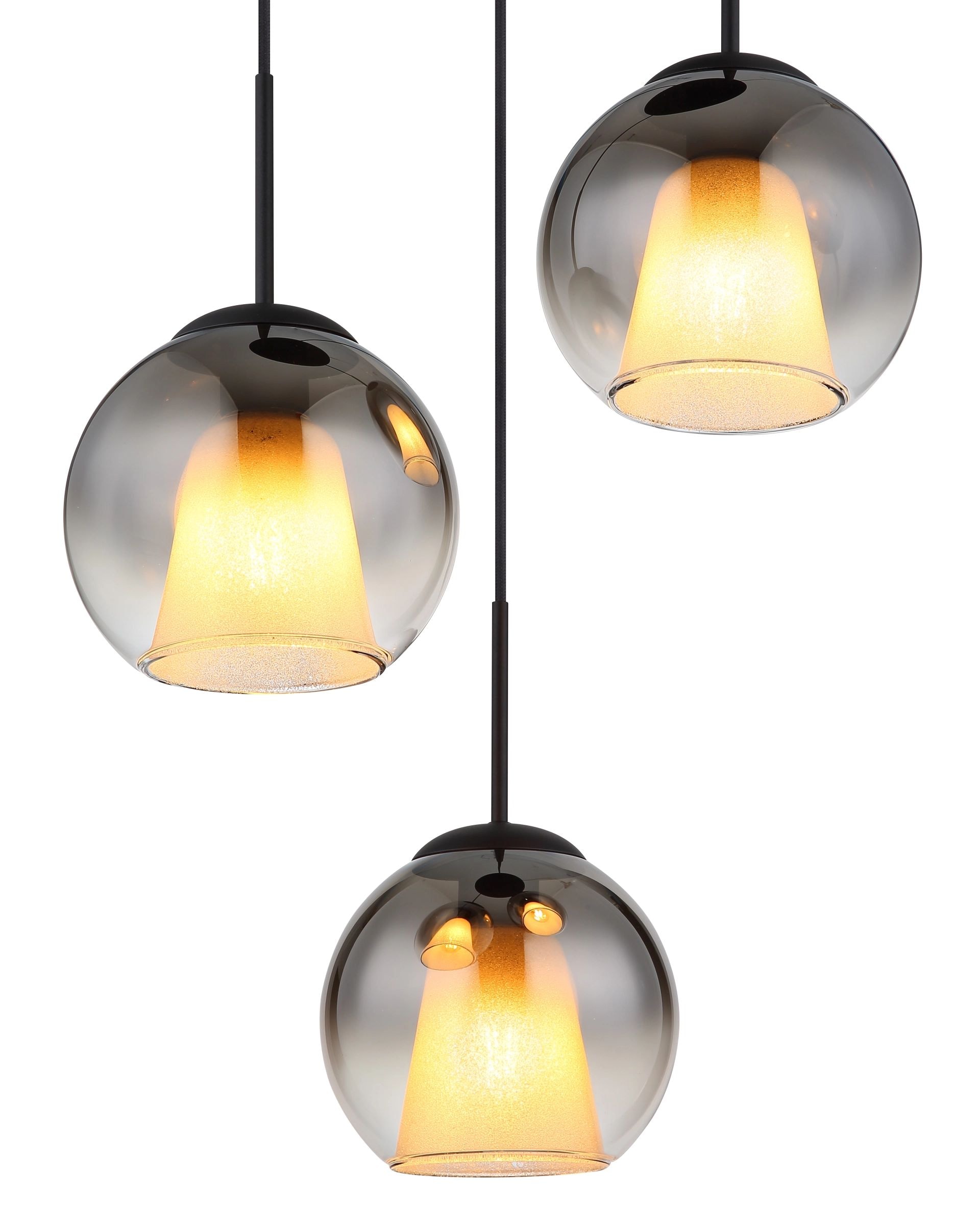 GLOBO LIGHTING LED-Hängeleuchte »BARRY«, 3 flammig, Leuchtmittel E27 | ohne Leuchtmittel, perfekt geeignet für Essbereiche, Wohnzimmer oder über Küchentheken
