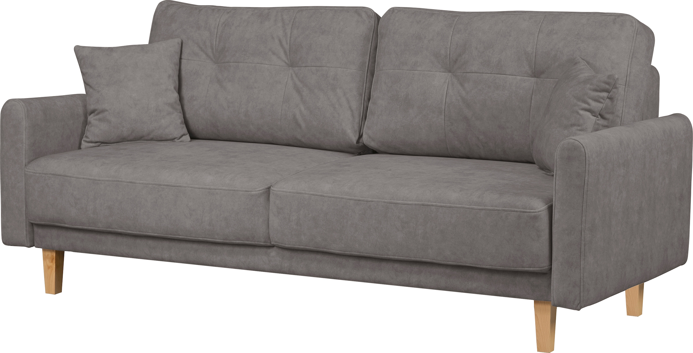 Home affaire 2-Sitzer »TRIPLO mit Wellenunterfederung, Maße B/T/H: 165/100/89 cm«, Sofa mit Steppung im Rückenbereich, incl. Rückenkissen und Zierkissen