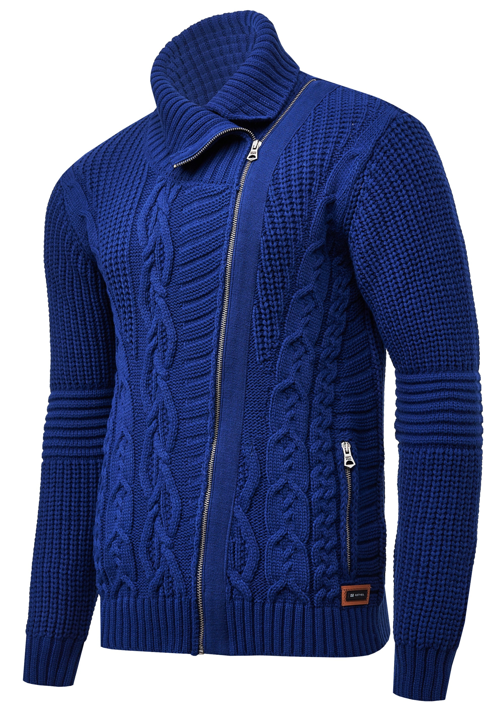Rusty Neal Strickjacke, mit asymmetrischem Reißverschluss