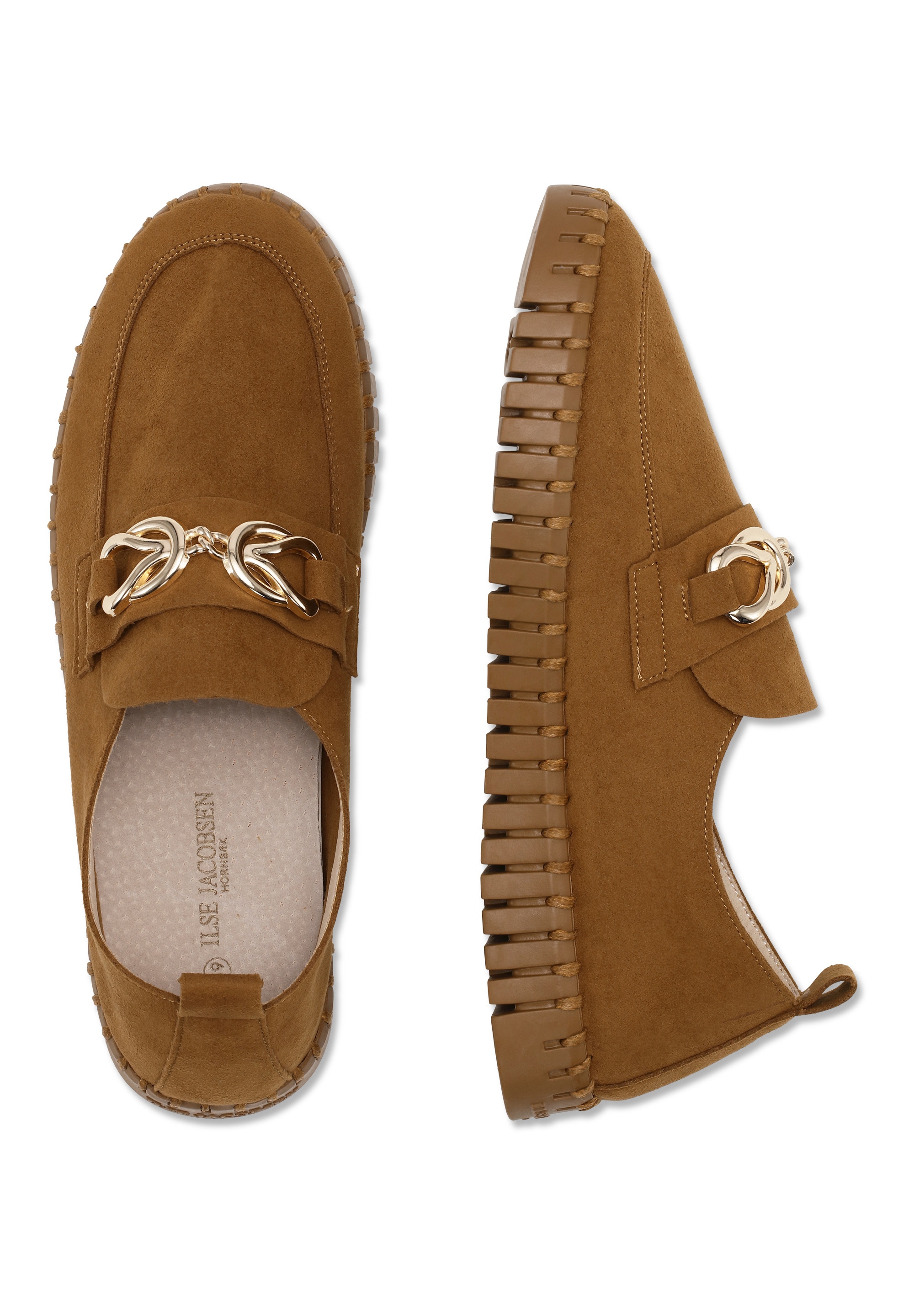 Ilse Jacobsen Slipper »TULIP3976«, Bequem, leicht, Slipper, Goldschnalle, flexible Naturkautschuk-Sohle