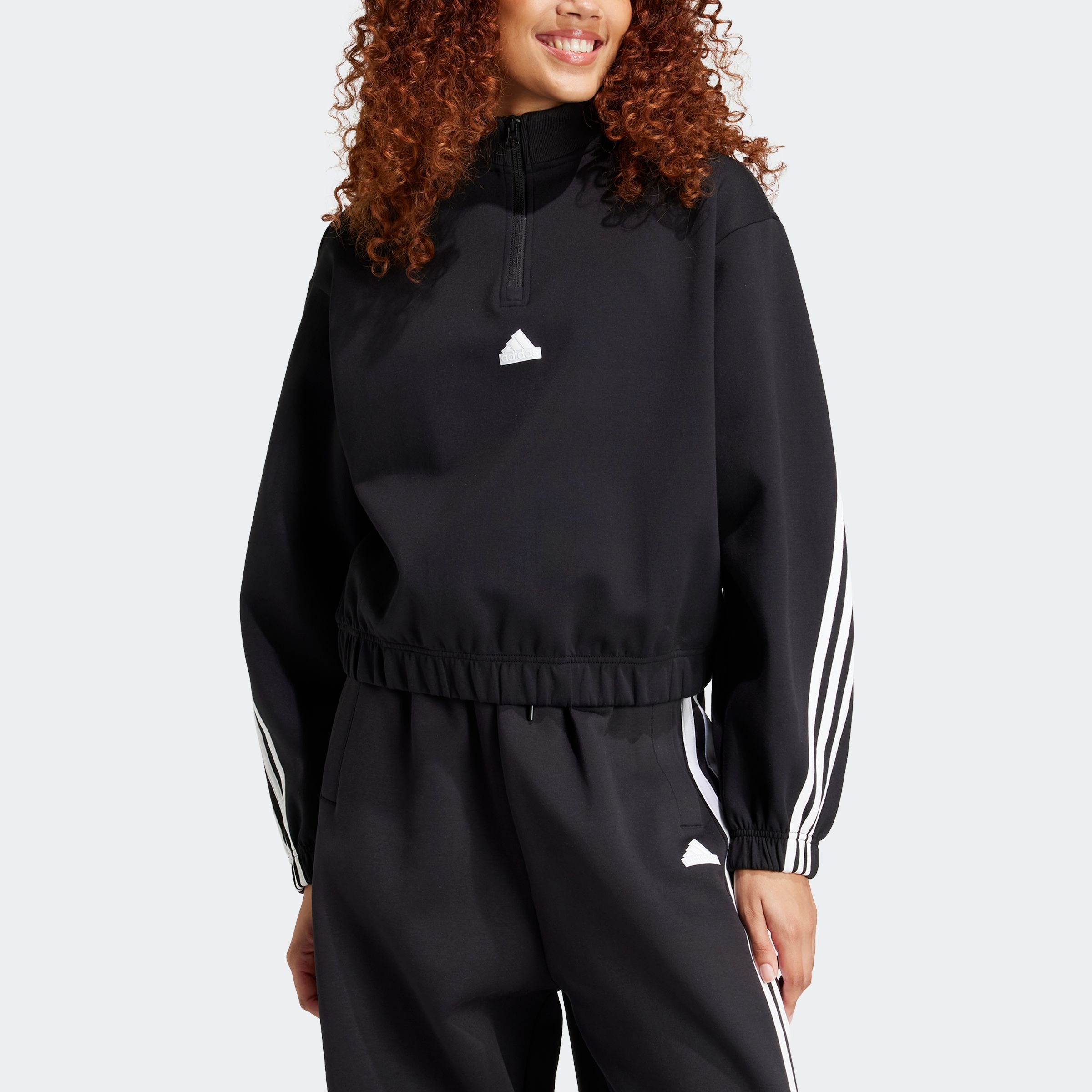 adidas Sportswear Sweatjacke "W FI 3S QZ" 1 Stk. günstig online kaufen