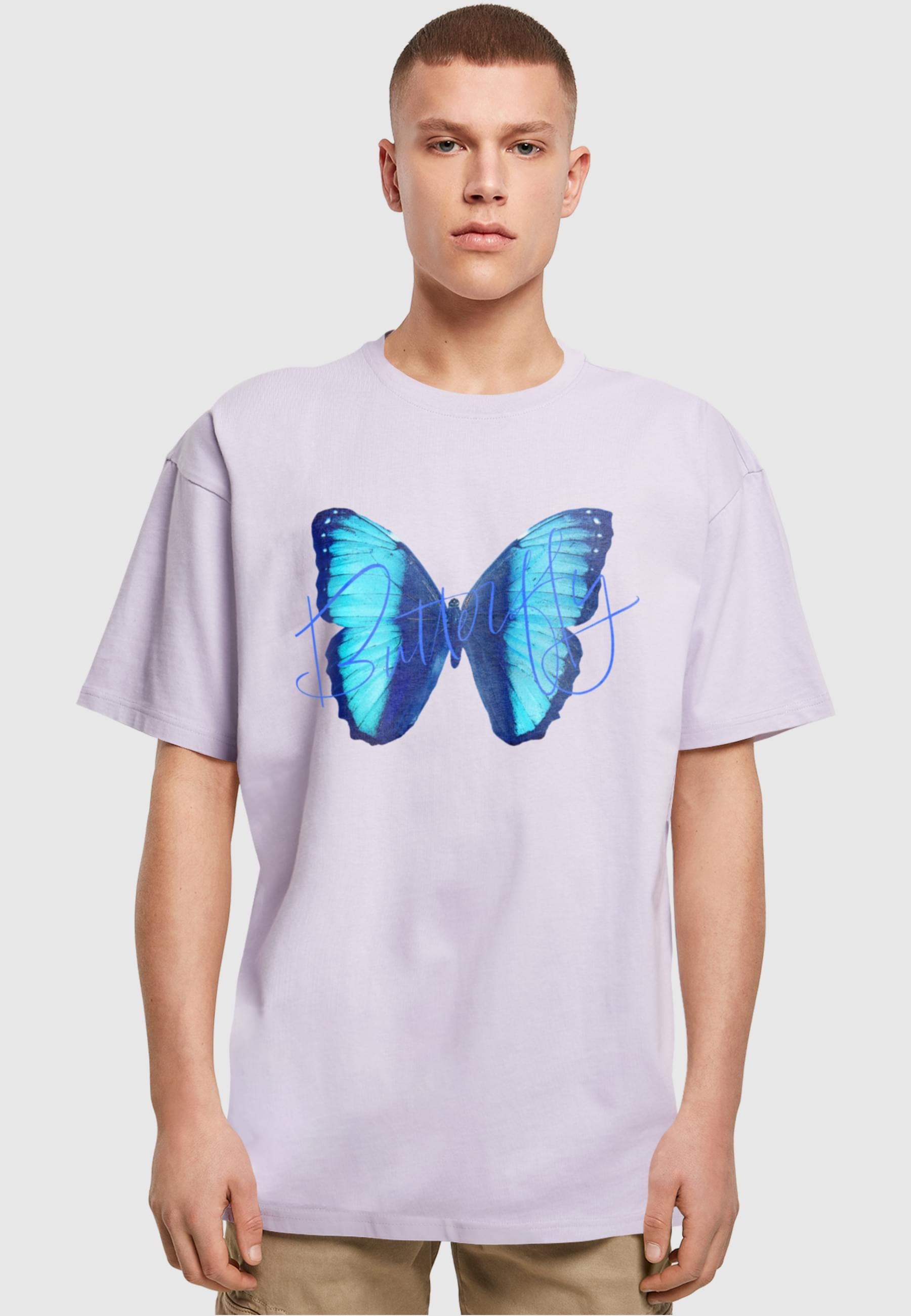 Merchcode T-Shirt »Merchcode Herren Butterfly Blue Heavy Oversized Tee«, (1 tlg.)