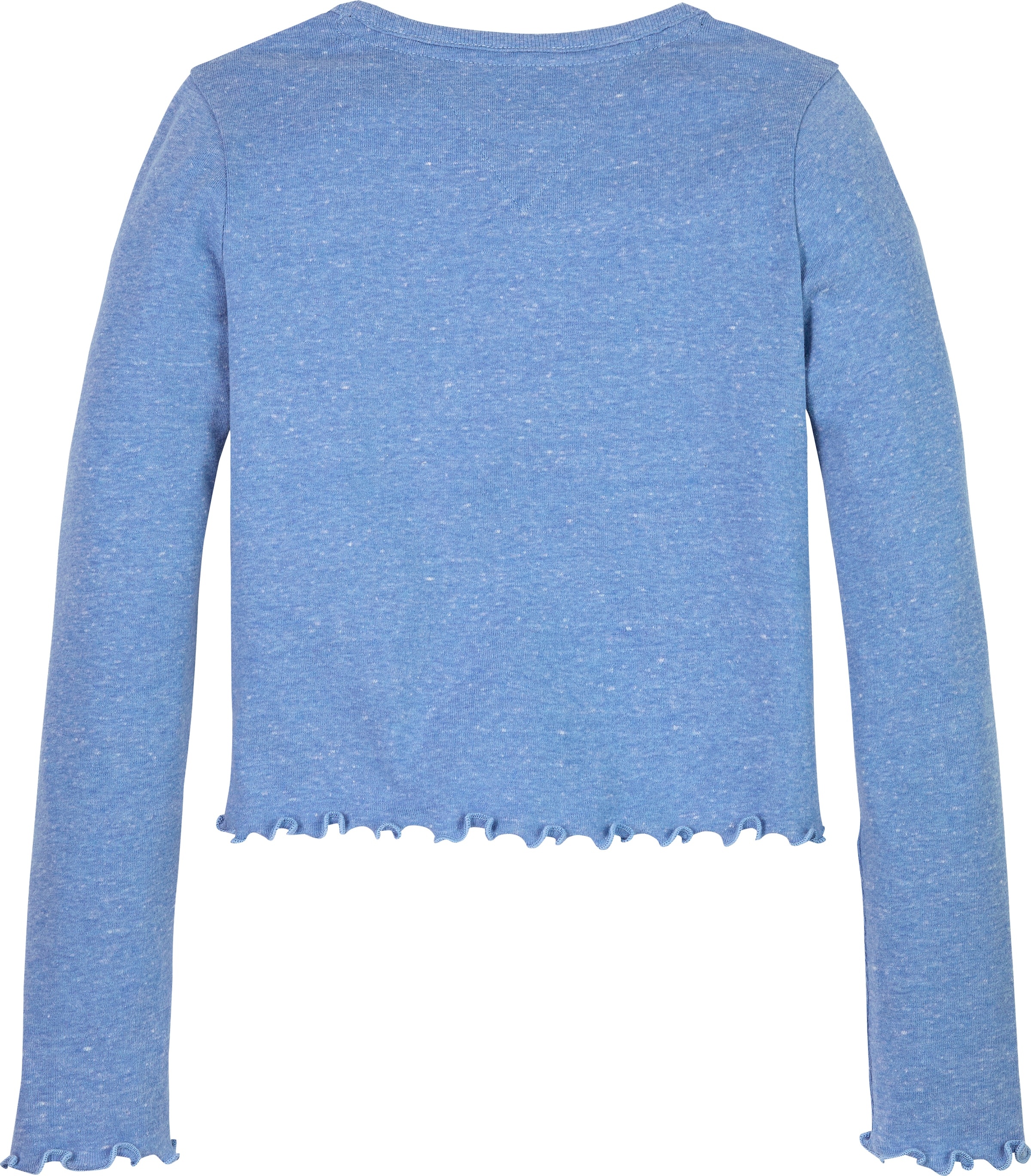 Tommy Hilfiger Langarmshirt »SLUB KNIT TOP LS«, mit gewelltem Saum
