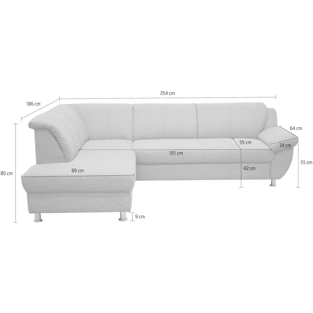 DOMO collection Ecksofa »Pilar«