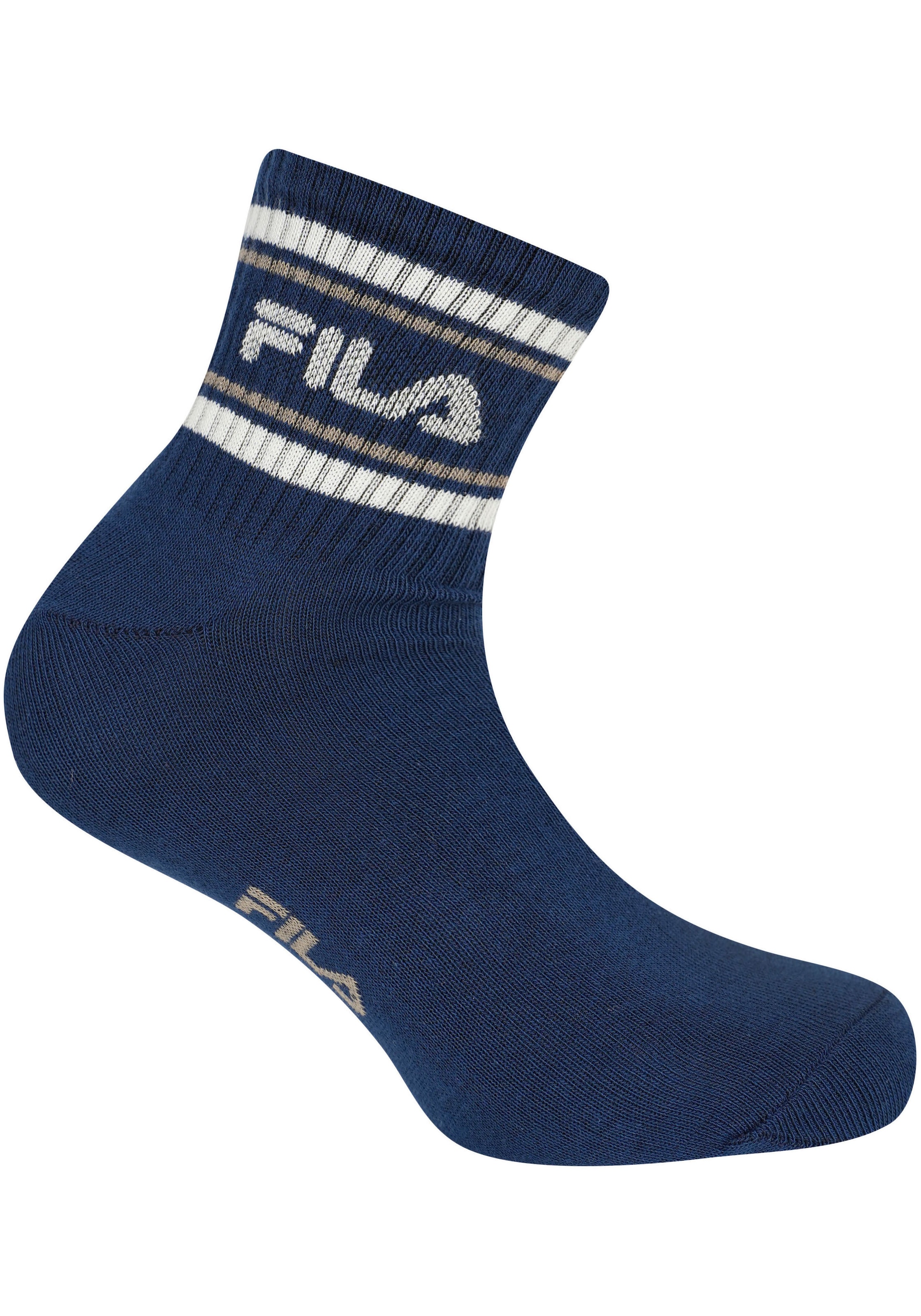 Fila Freizeitsocken »MAN LIFESTYLE QUARTER SOCKS«, (6 Paar), mit auffälligem Logoschriftzug