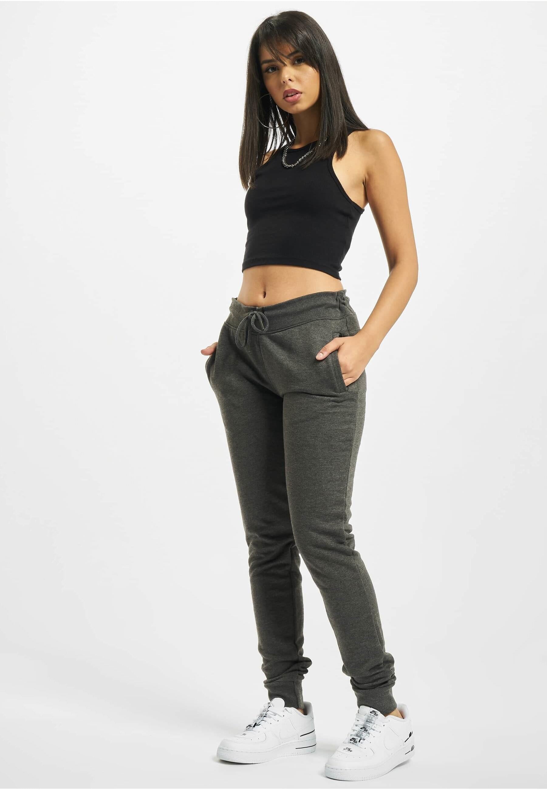 DEF Stoffhose »DEF Damen DEF Chadera Sweatpants Black«, (1 tlg.)