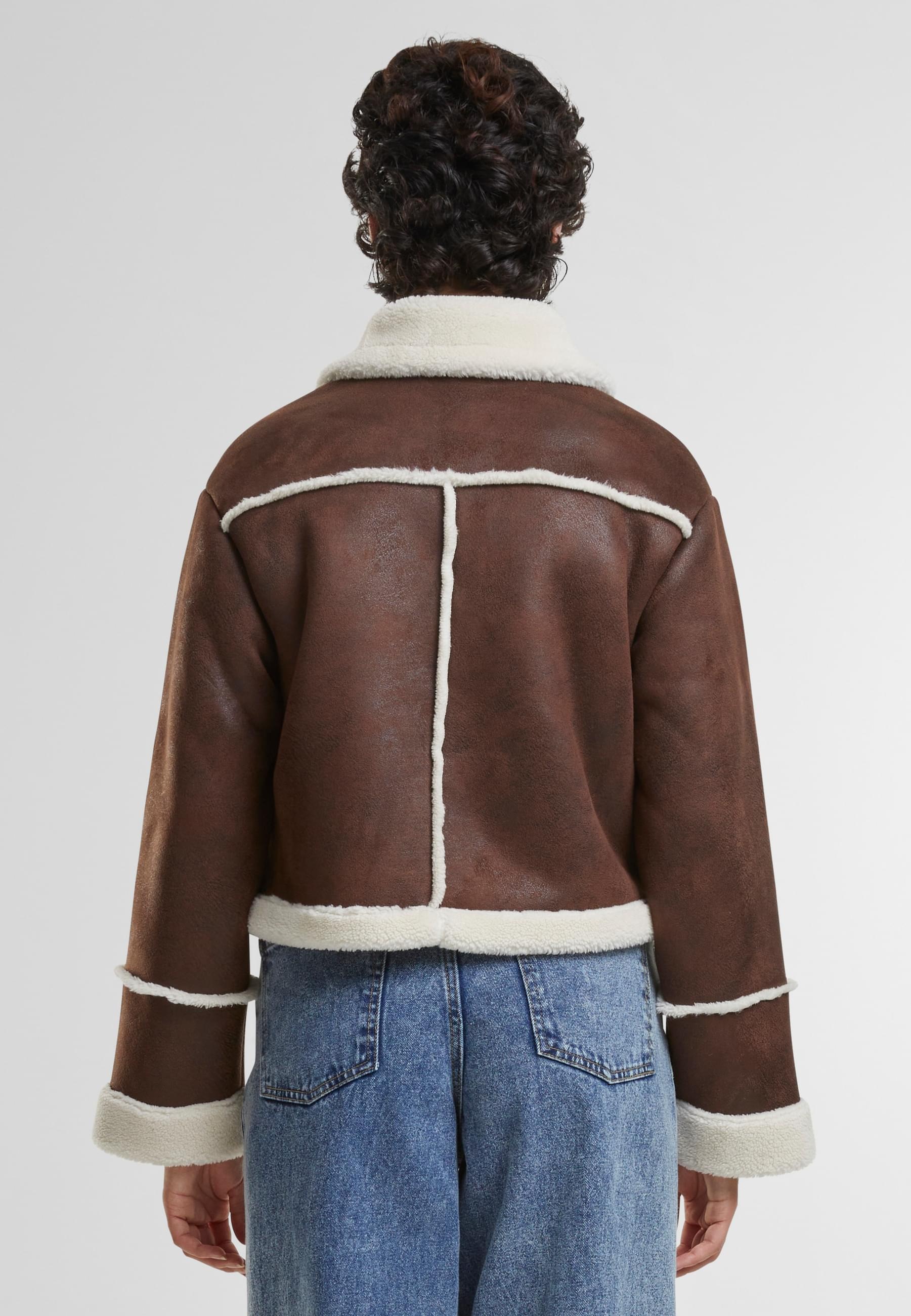 URBAN CLASSICS Winterjacke »Urban Classics Ladies Shearling Jacket«, (1 St.), mit Kapuze