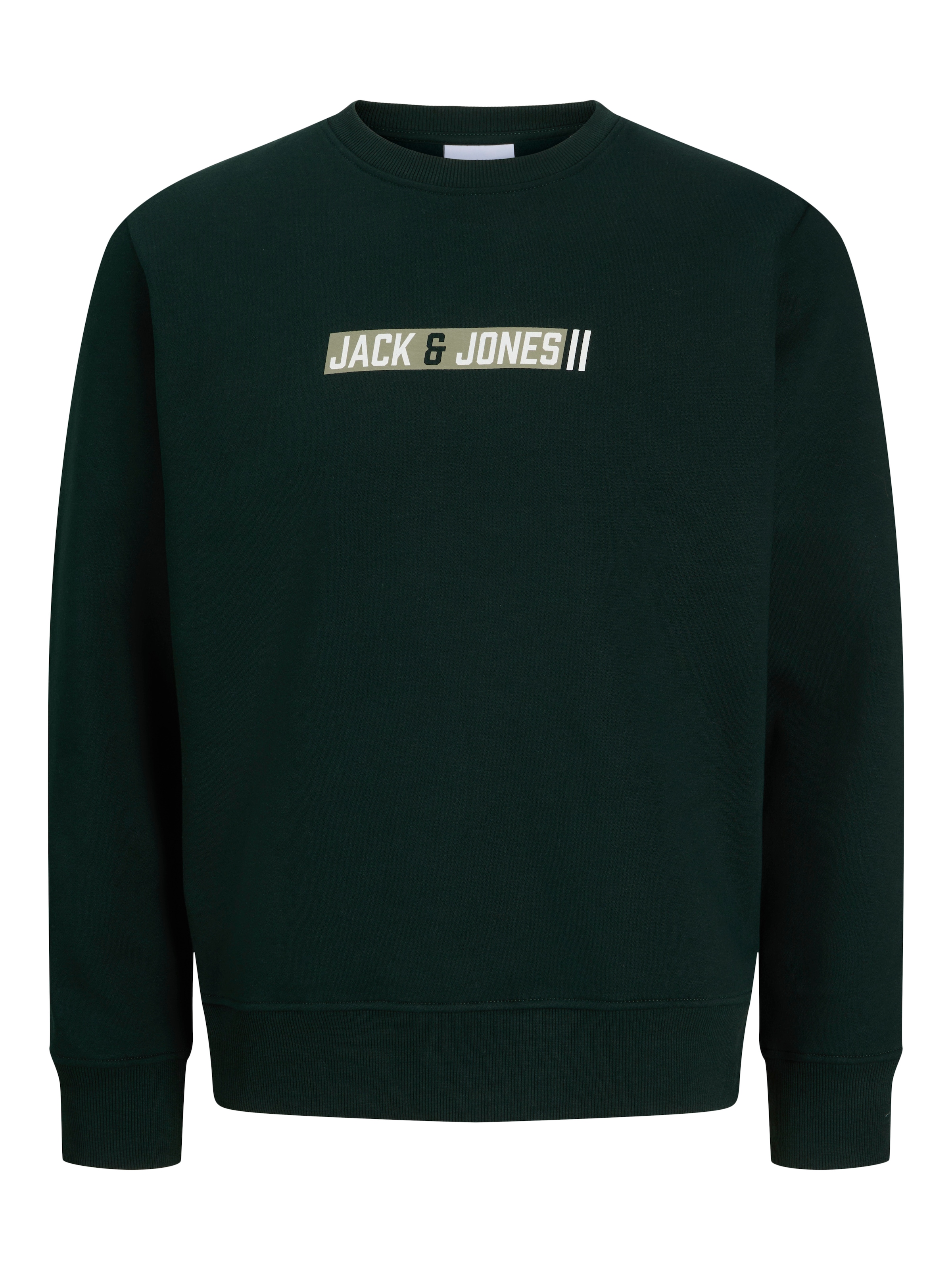 Jack & Jones Sweatshirt "JJMUNK SWEAT CREW NECK", Materialmix, normal geschnitten