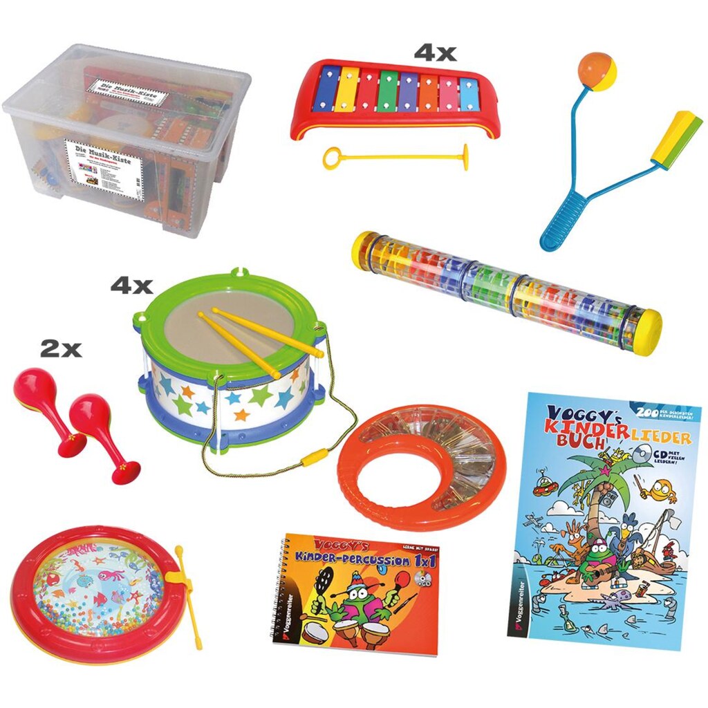 Voggenreiter Spielzeug-Musikinstrument »Die Musikkiste für den Kindergarten«, (Set, 18 tlg.)