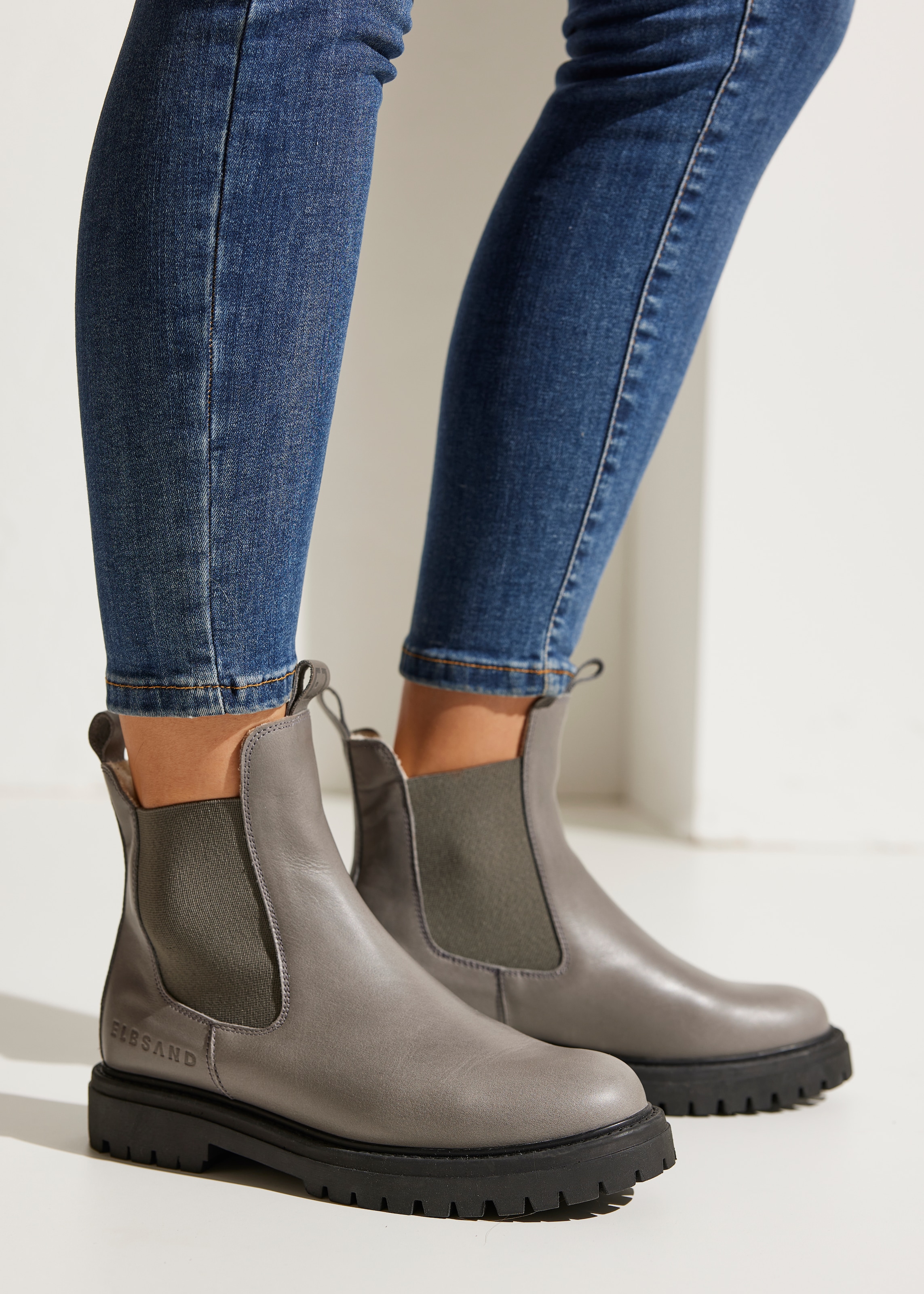 Elbsand Stiefelette »Chelseaboots«, Stiefel, Boots, Winterstiefel, Schlupfstiefel aus Leder mit Warmfutter