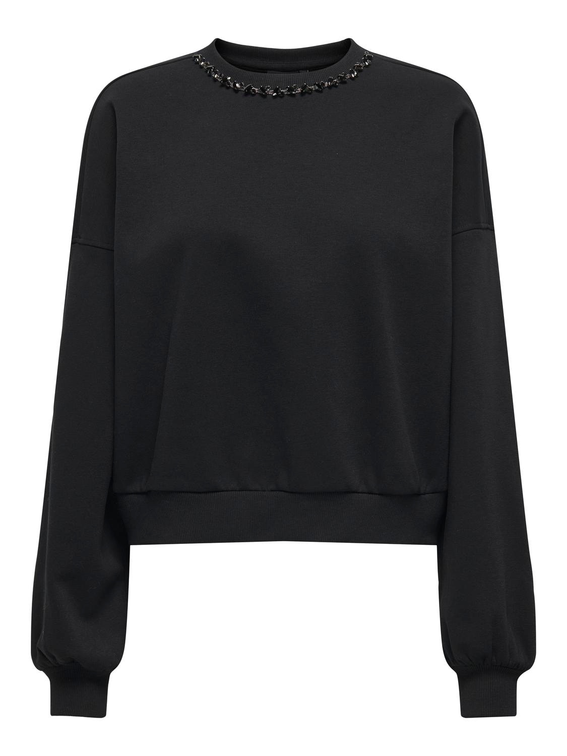 Sweatshirt »ONLKIARA L/S O-NECK EMBELLISHMENT SWT«