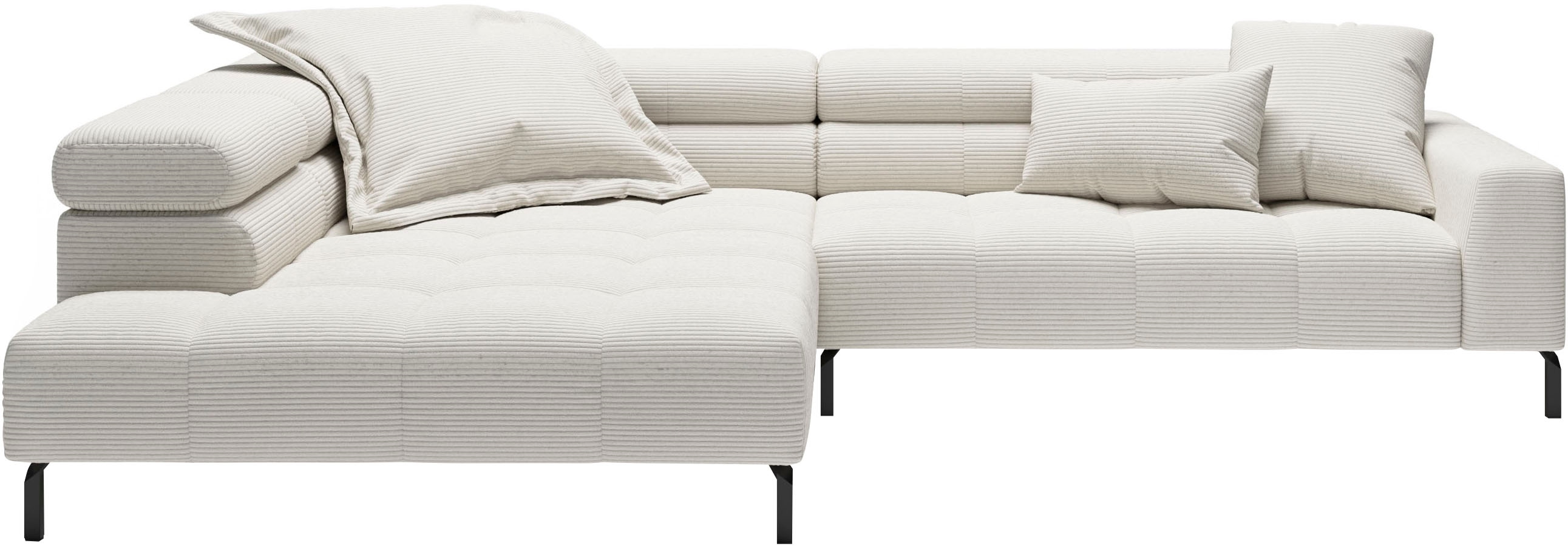Home affaire Ecksofa "Claya, 311 cm breit, L-Form, inkl. Kopfteilverstellung" mit elektrischem Sitzvorzug im Hauptelement