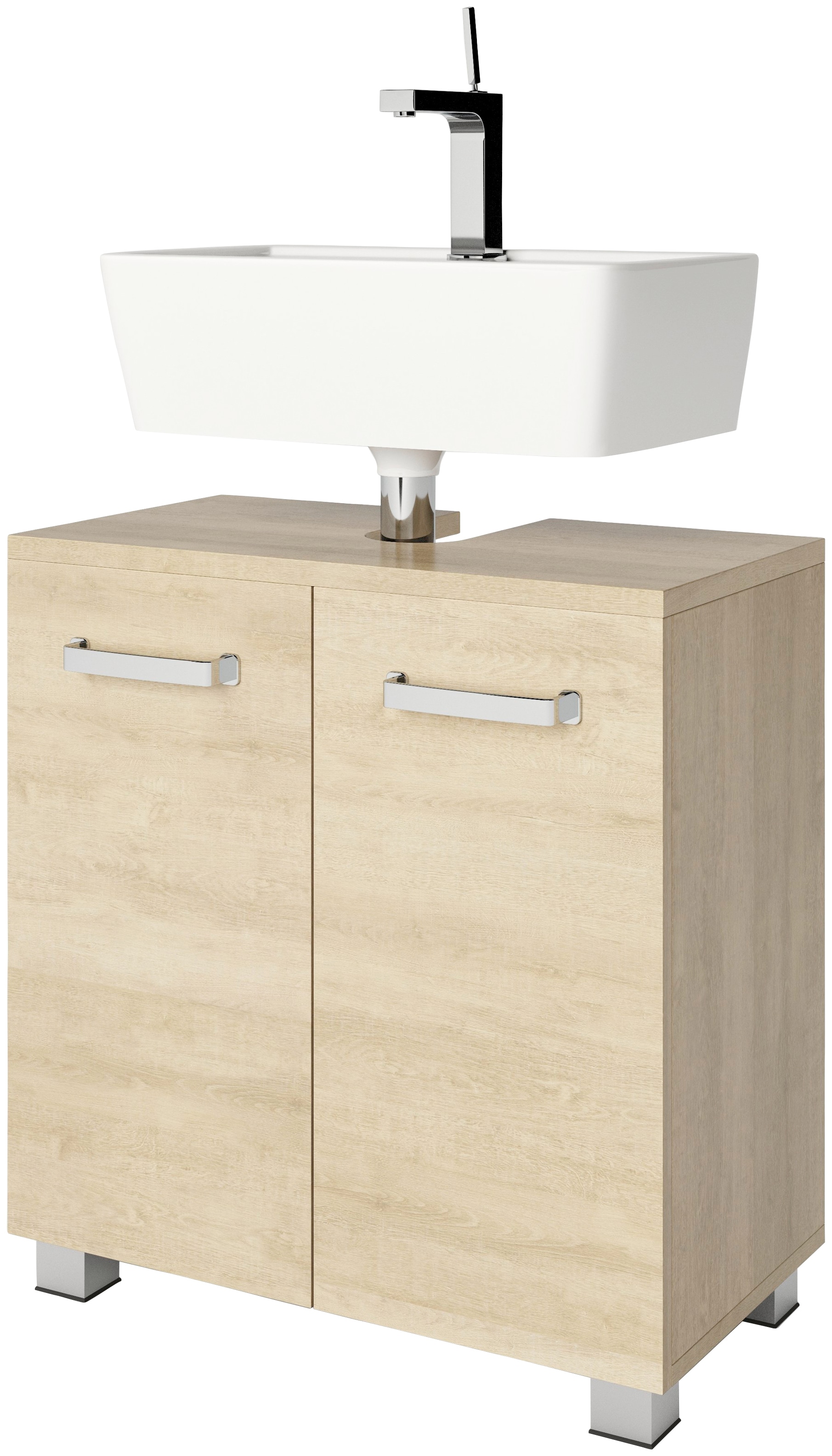 welltime Waschbeckenunterschrank »Cosmo«, BxTxH: ca. 60x32,5x63,5 cm, 2 Fächer