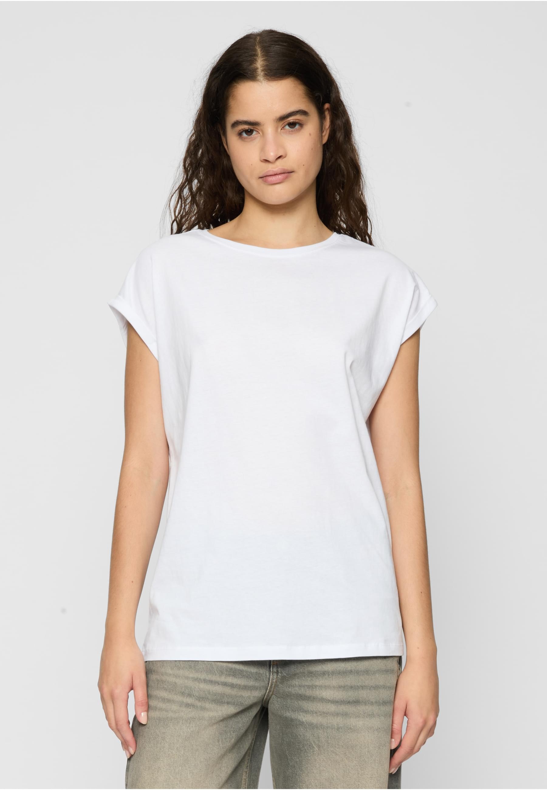URBAN CLASSICS T-Shirt »Urban Classics Damen Ladies Extended Shoulder Tee 2-Pack« 1 tlg.