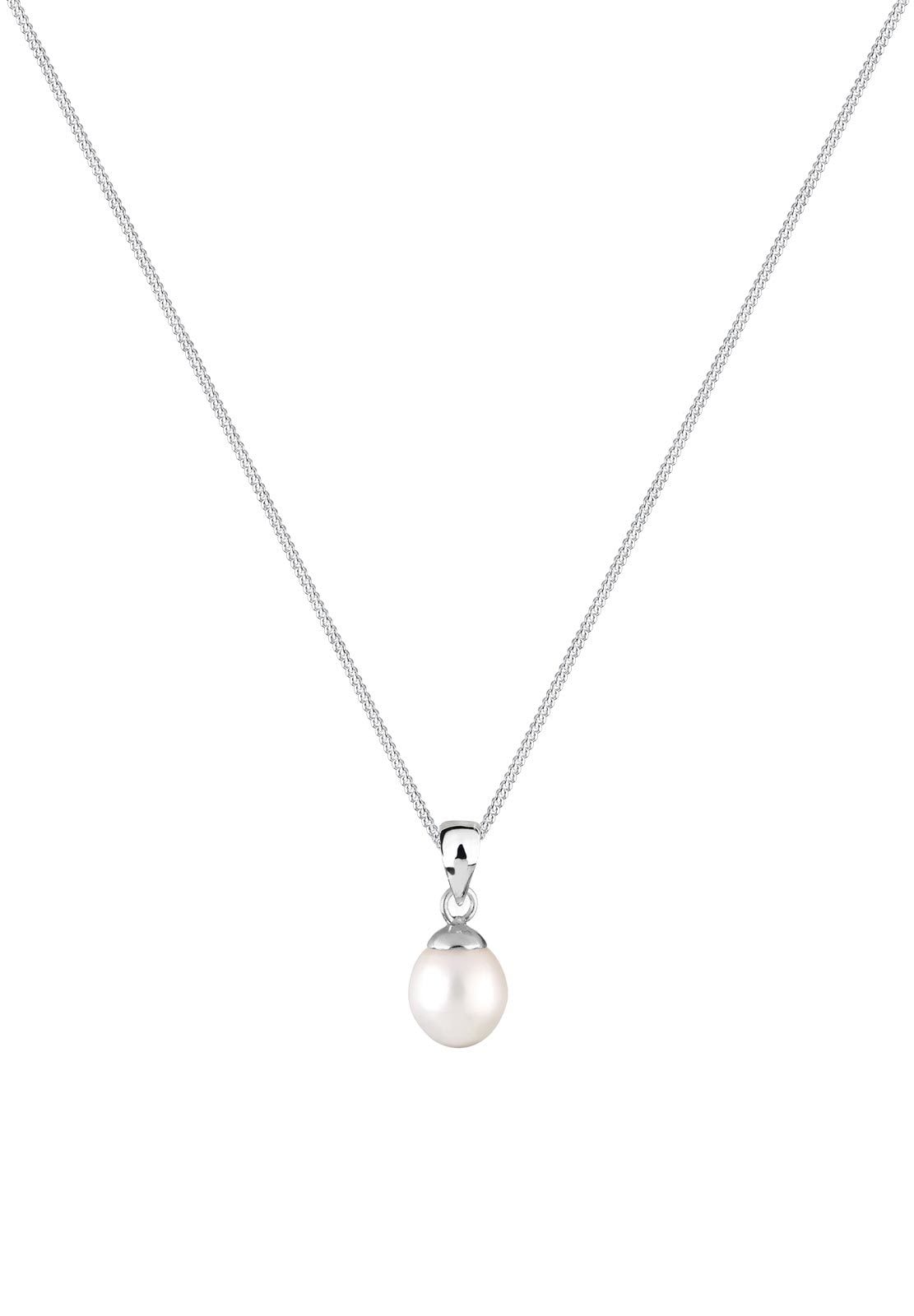 Elli Perlenkette »Perlen Weiß Tropfen 925 Sterling Silber«