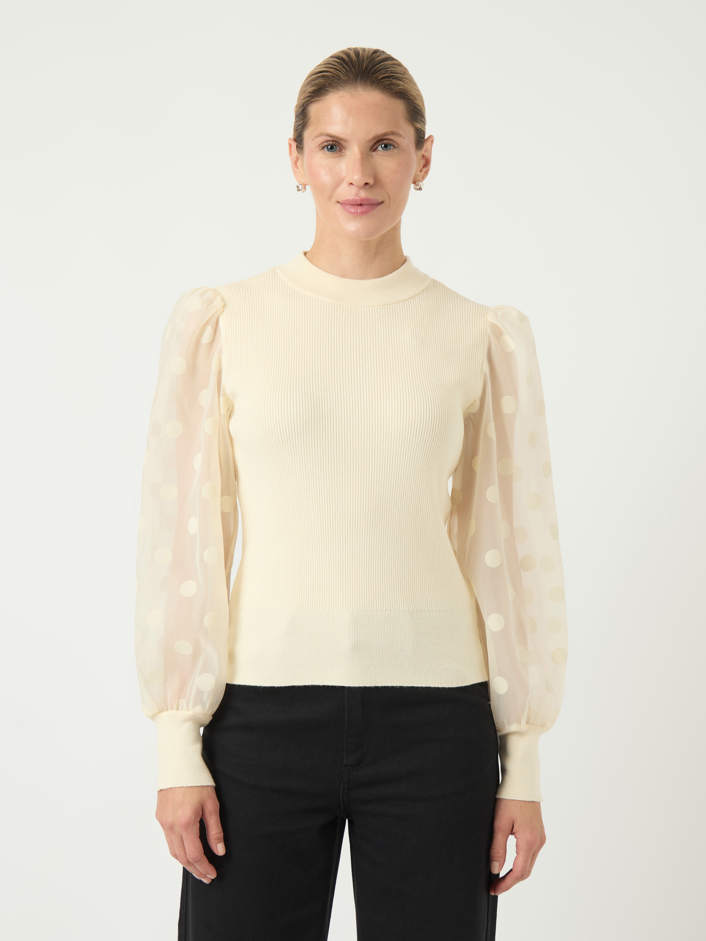 Y.A.S Rundhalspullover "YASDOTME LS KNIT PULLOVER S. NOOS" günstig online kaufen