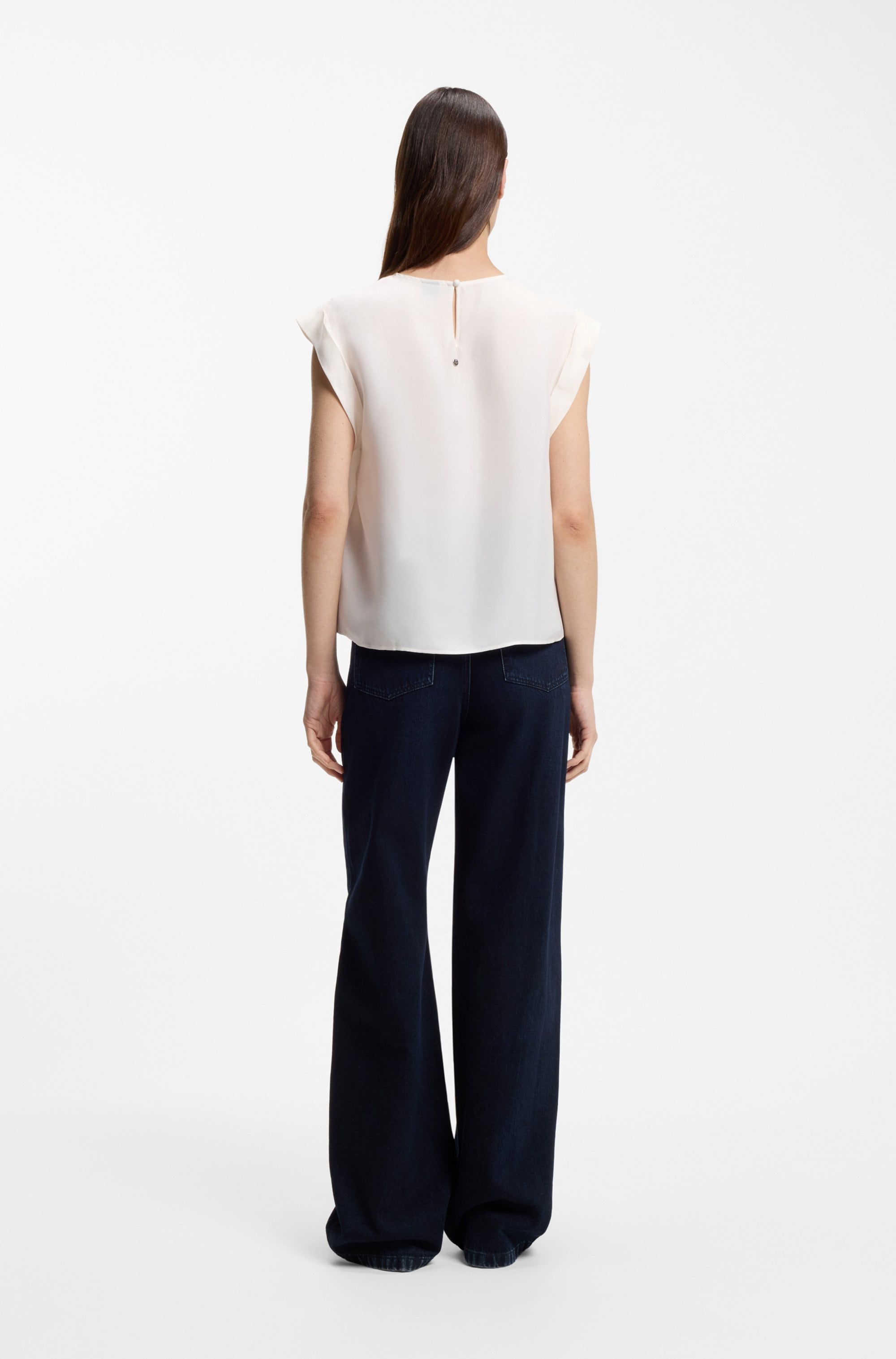 BOSS ORANGE Shirtbluse »Irnette Premium Damenmode« mit Ärmelaufschlag