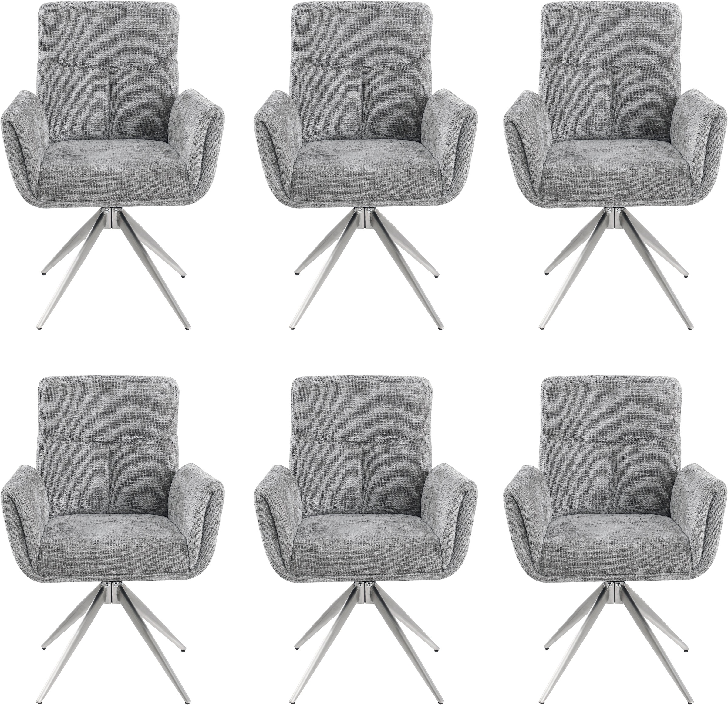 Stolkom Armlehnstuhl "Sofia Premium BxHxT 61x93,5x67 cm" (Set) 6 Stk.Breite 61cm, 360 drehbar mit Auto-Return