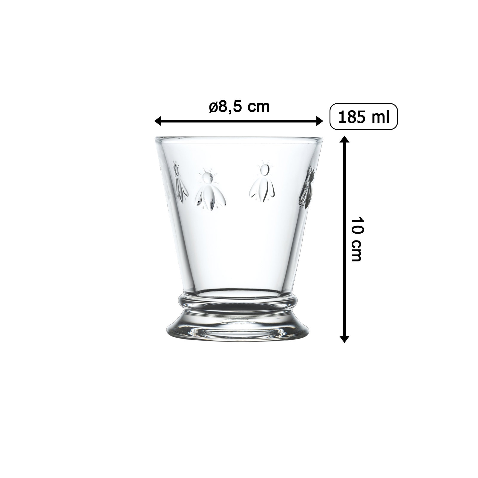 La Rochère France Glas »Wassergläser Biene Abeille 185 ml 6er Set transparent«