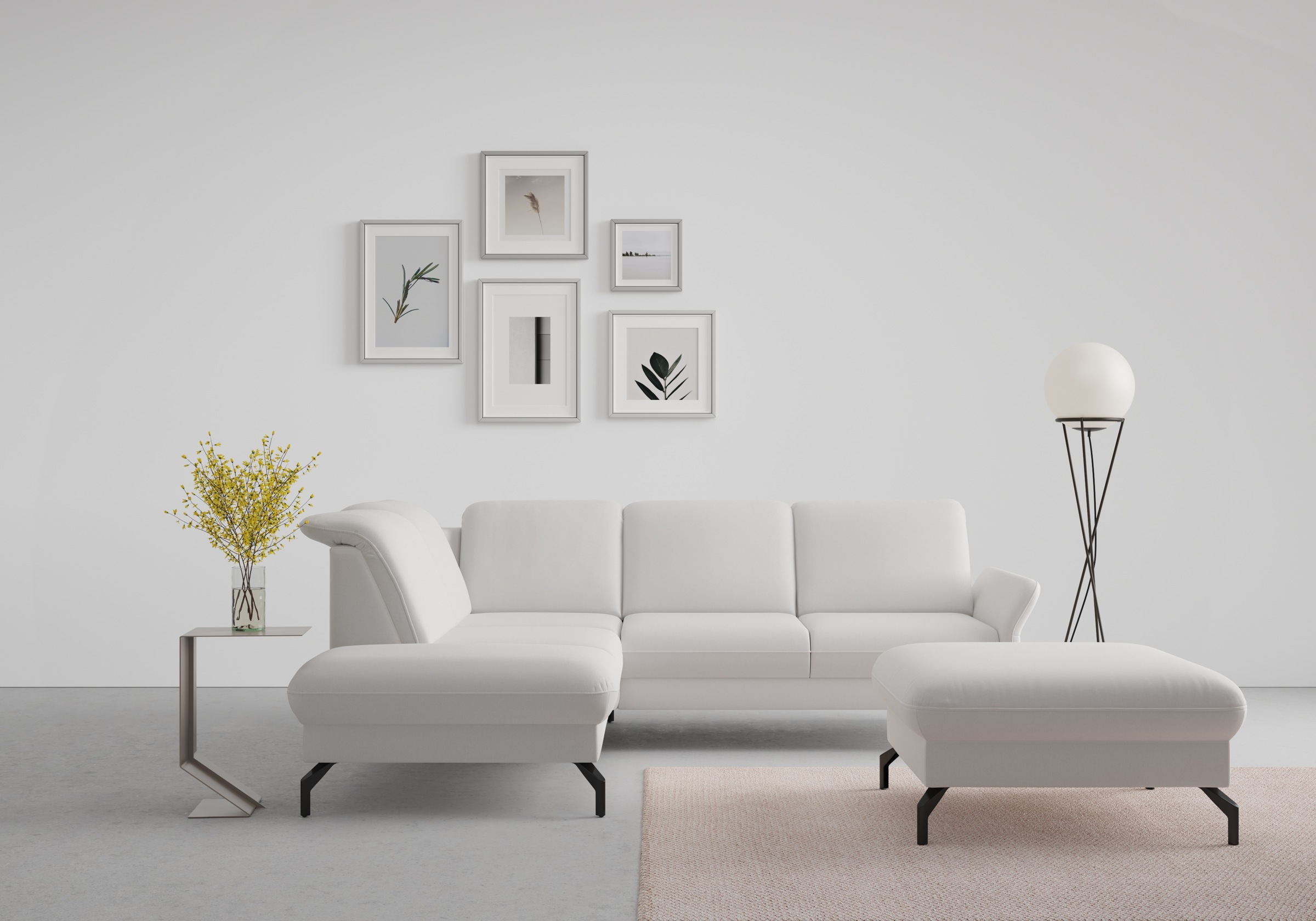 sit&more Ecksofa "Fashion L-Form" wahlweise mit Kopfteilverstellung und Vorziehsitz, motorisch