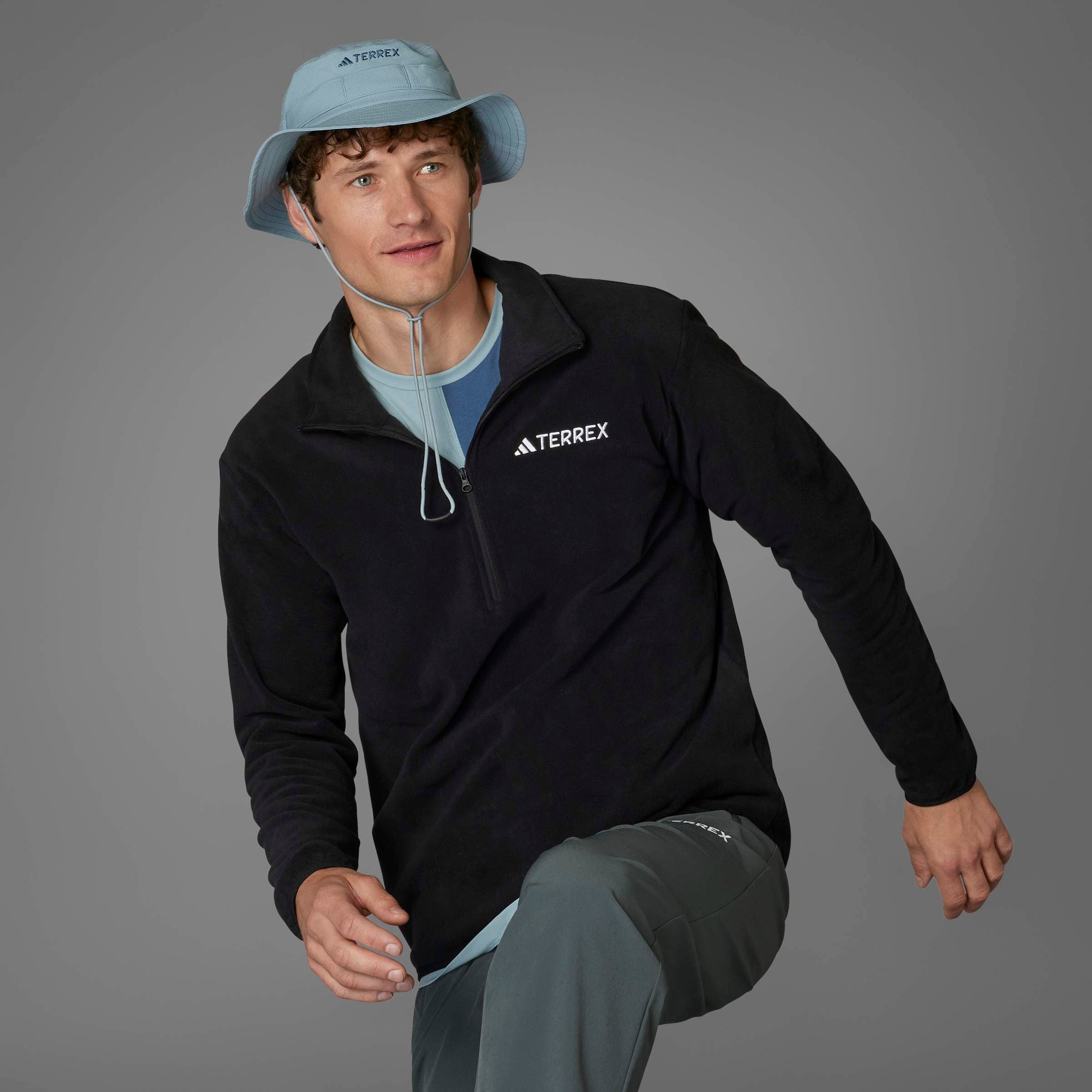 adidas TERREX Fleecepullover "MT ESS HZ FL", mit Reißverschluss, aus Polyester, sportlicher Stil