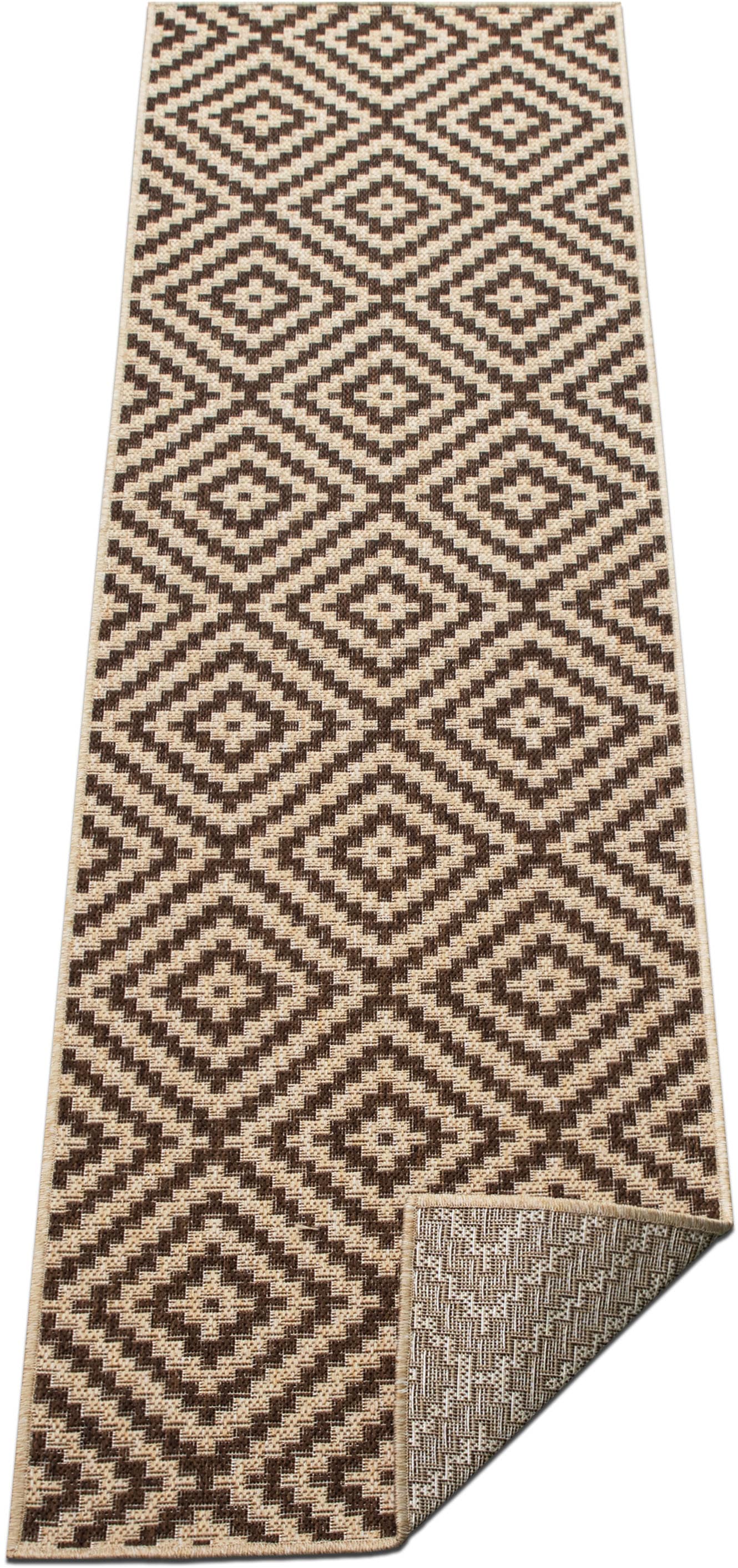 my home Teppich »Cordoba auch als Läufer erhältlich«, rechteckig, 3 mm Höhe, In- und Outdoor geeignet, Sisal-Optik, Wetterfest & UV-beständig, Boho
