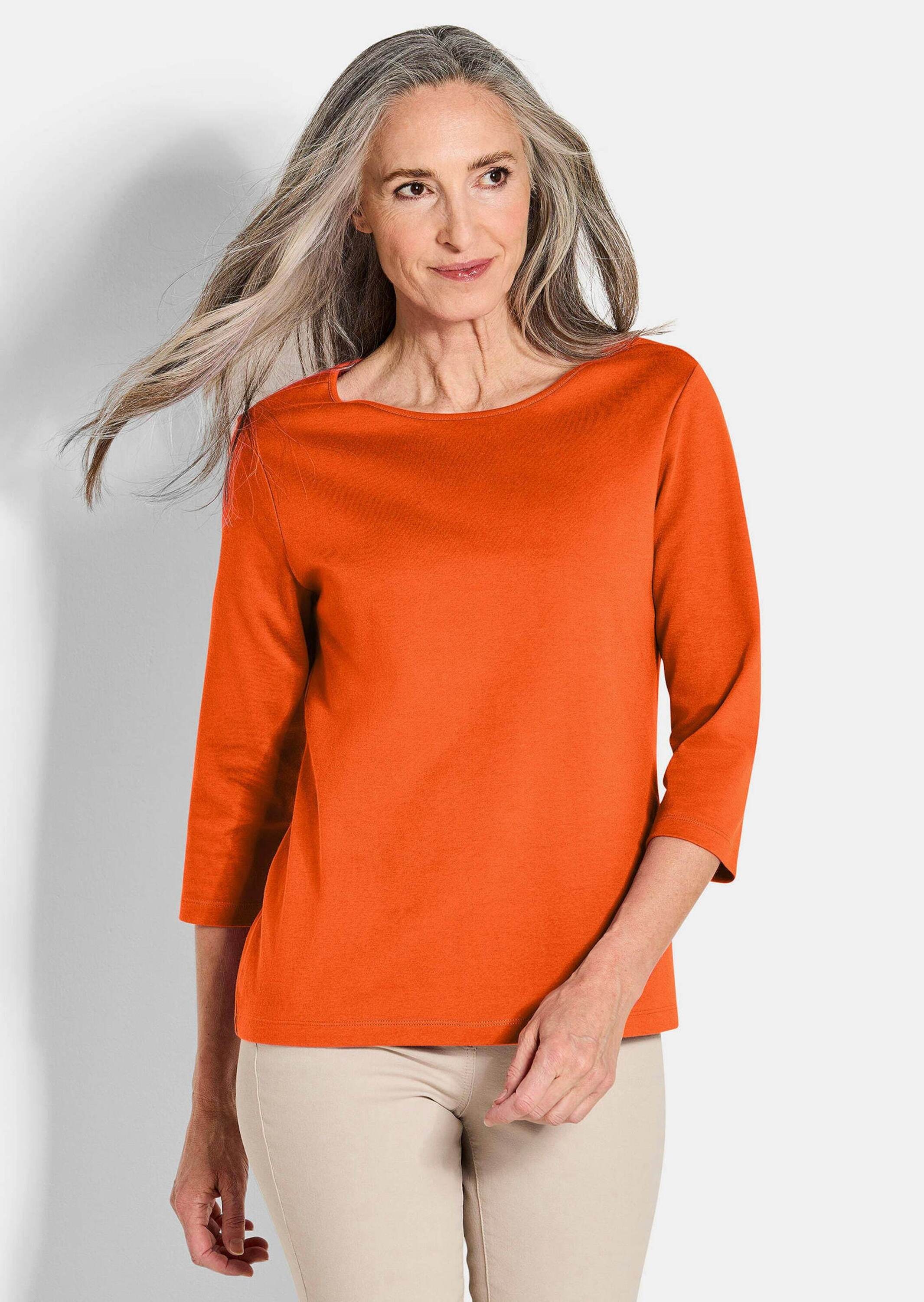 GOLDNER Kurzarmshirt »Kurzgröße Basic-Shirt aus Interlock-Jersey«