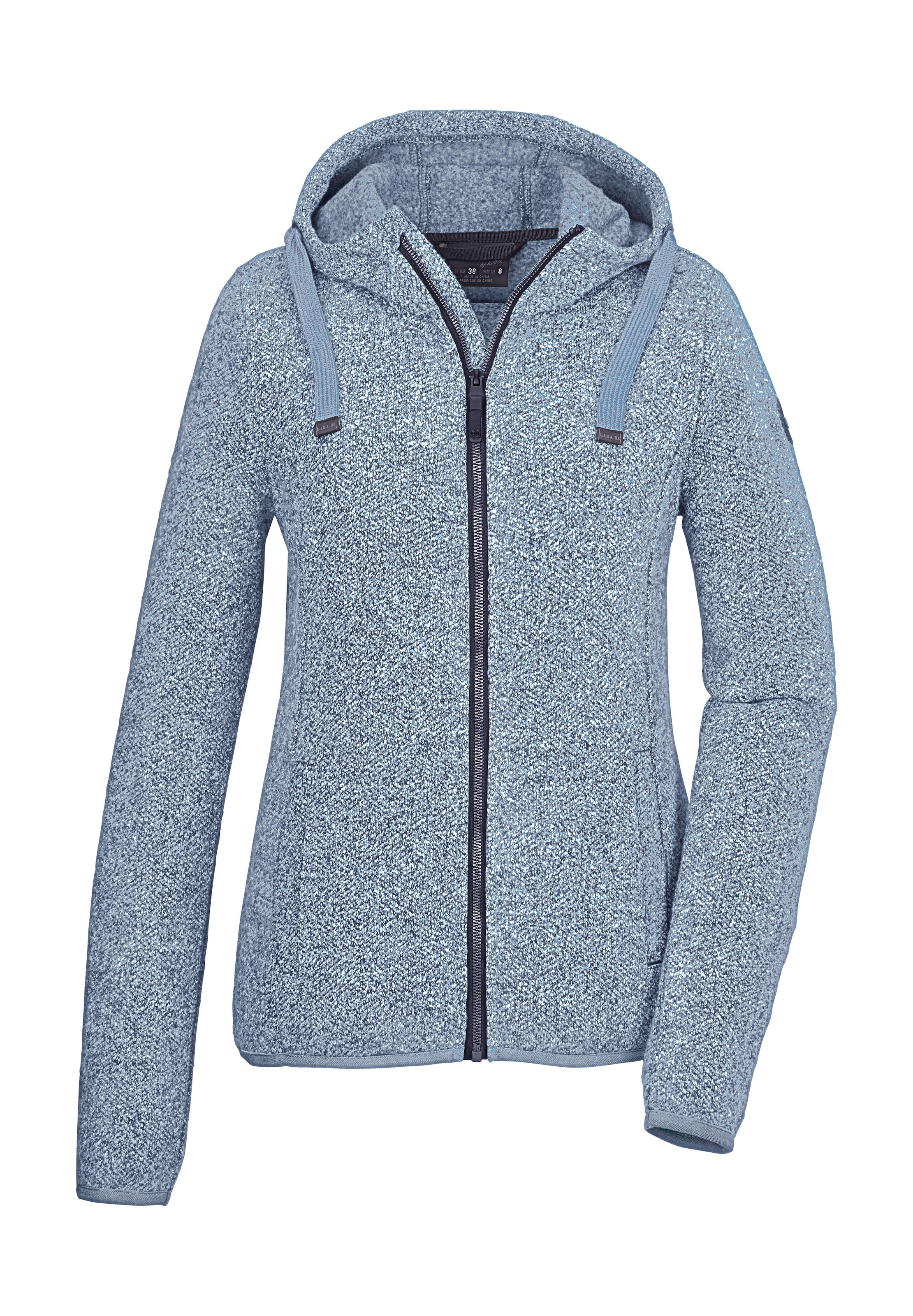 G.I.G.A. DX by killtec Fleecejacke "GW 52 WMN KNTFLC JCKT" Jacquard Strickfleecejacke mit Kapuze und Kinnschutz