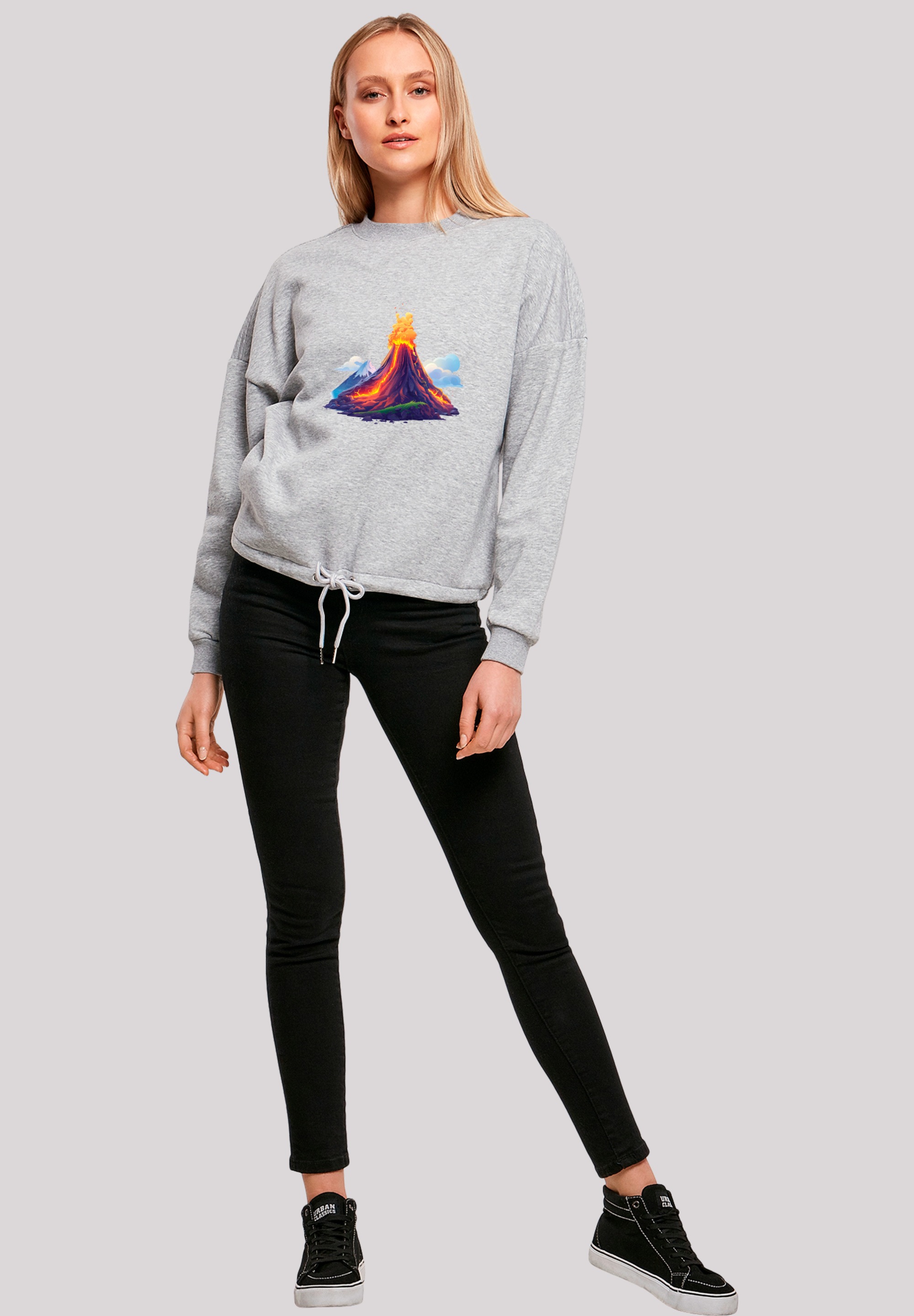 F4NT4STIC Sweatshirt »Vulkanausbruch«, Premium Qualität