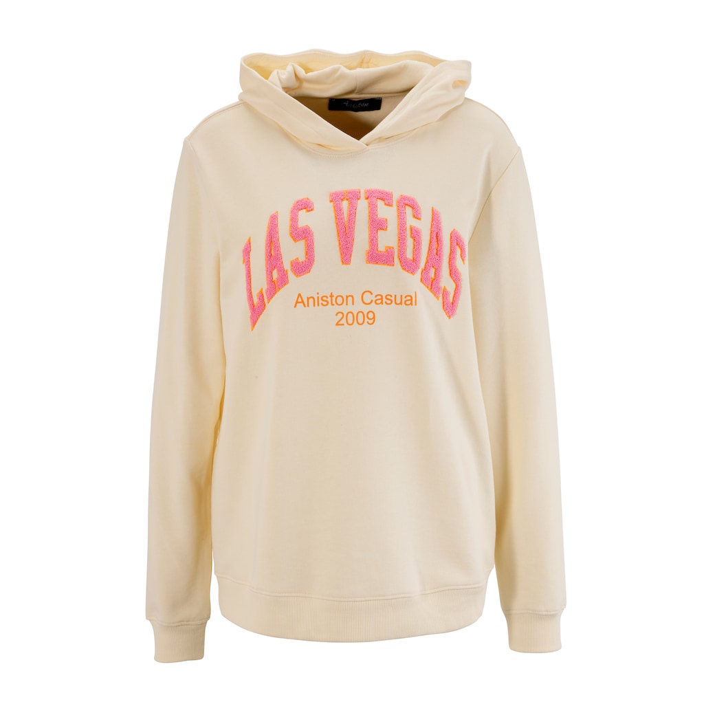 Aniston CASUAL Sweatshirt, mit aufgestickter "LAS VEGAS"-Applikation - NEUE KOLLEKTION