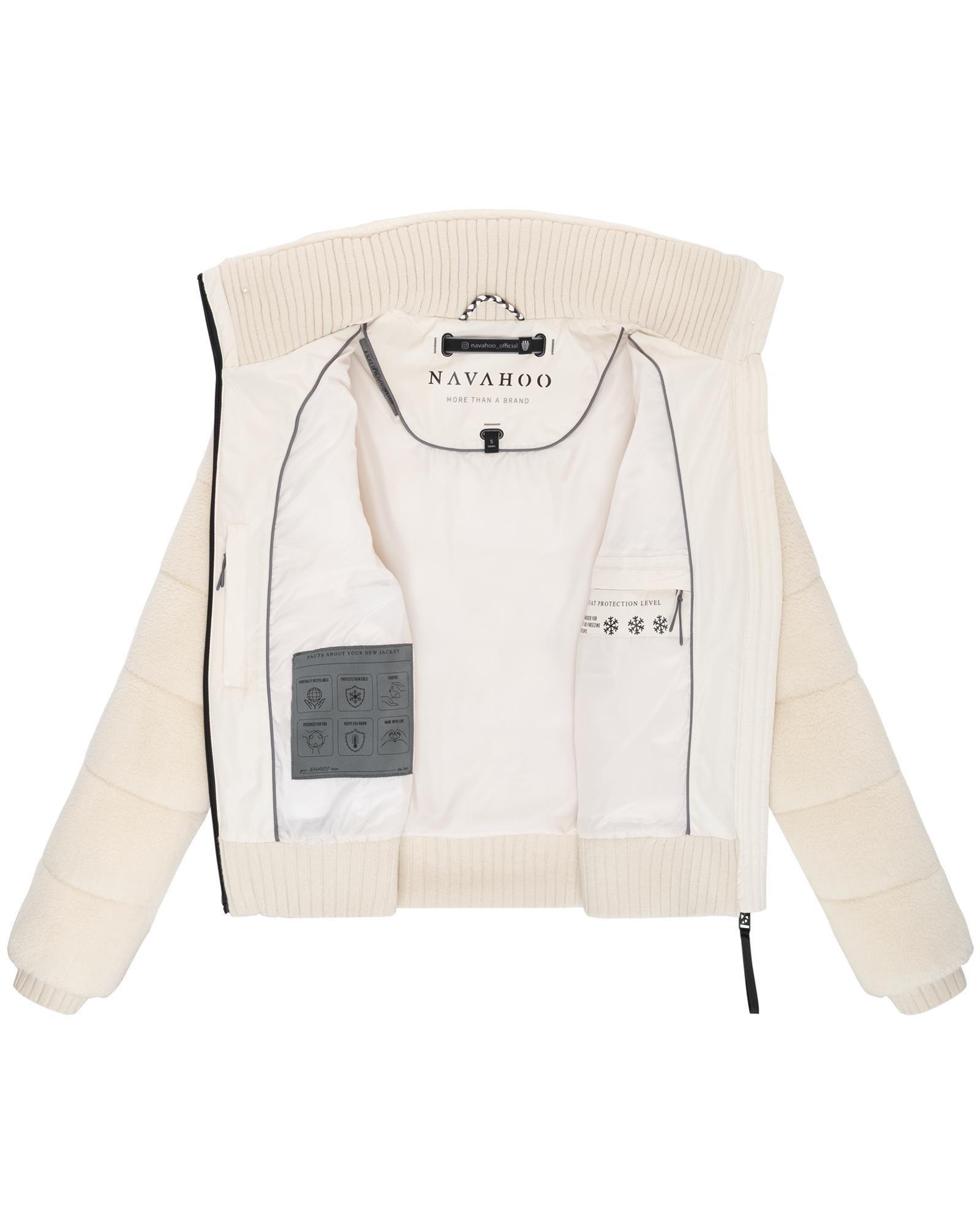 Navahoo Plüschjacke »Schneepuder 14«, warme Damen Teddyjacke für den Winter