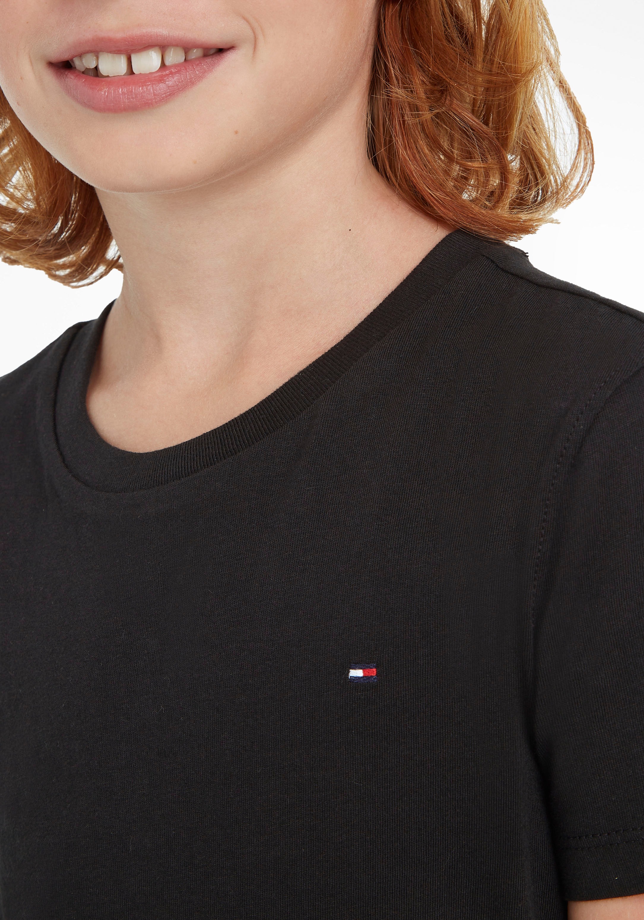 Tommy Hilfiger T-Shirt »BOYS BASIC CN KNIT«, Kinder Kids Junior MiniMe,für Jungen